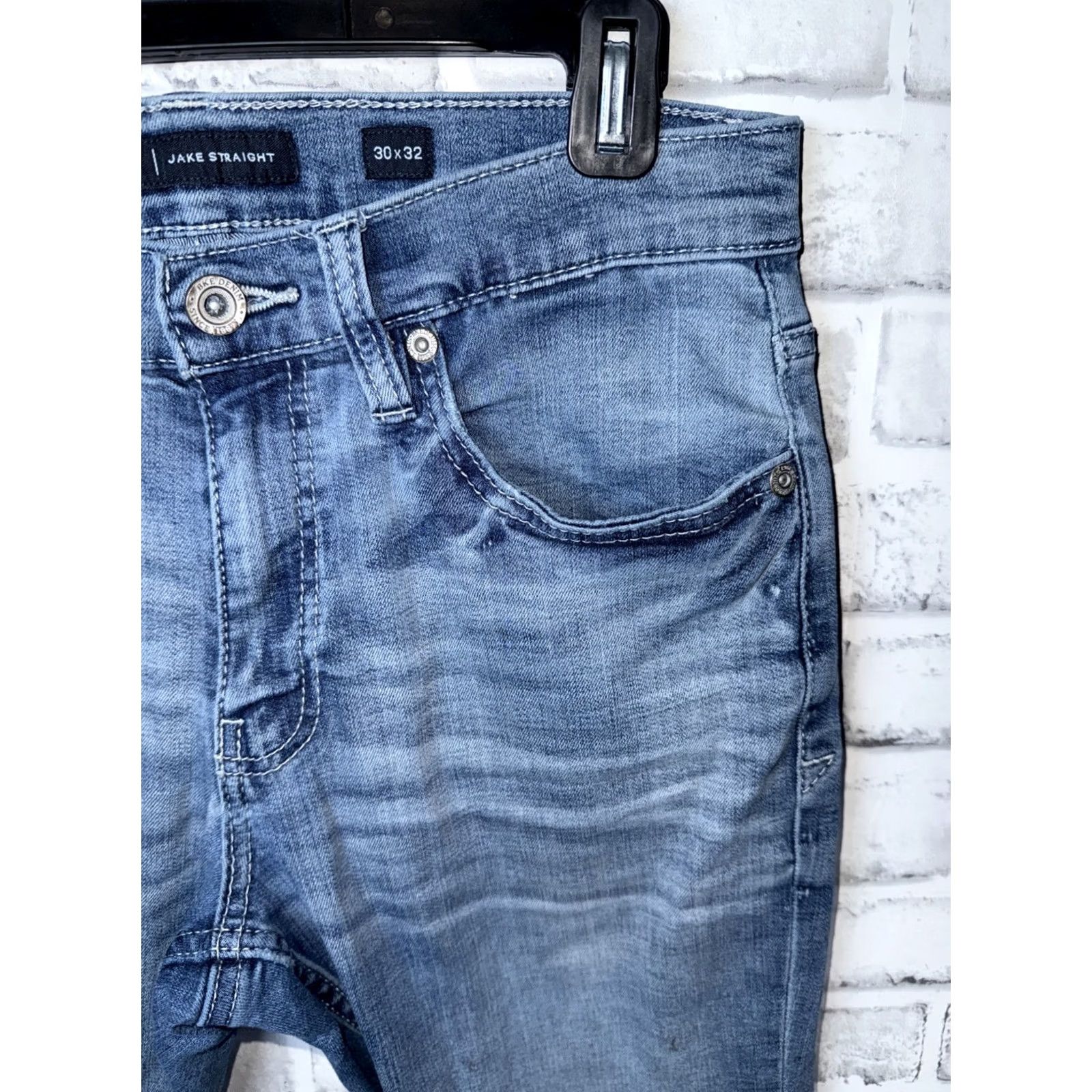 BKE BKE Jake Straight Jeans Mens 30 x 32 Blue Size US 30 / EU 46 - 2 Thumbnail