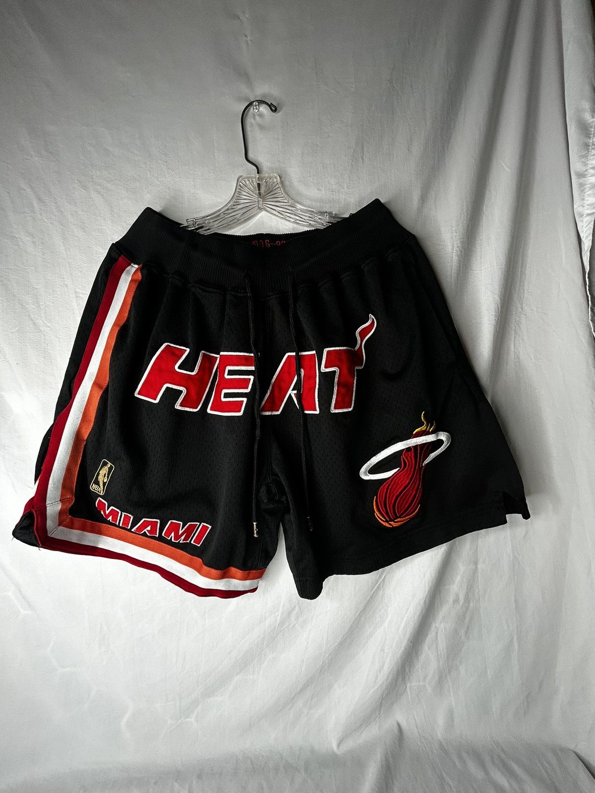 Miami Heat NBA Just Don Mesh Basketball Stitched Shorts