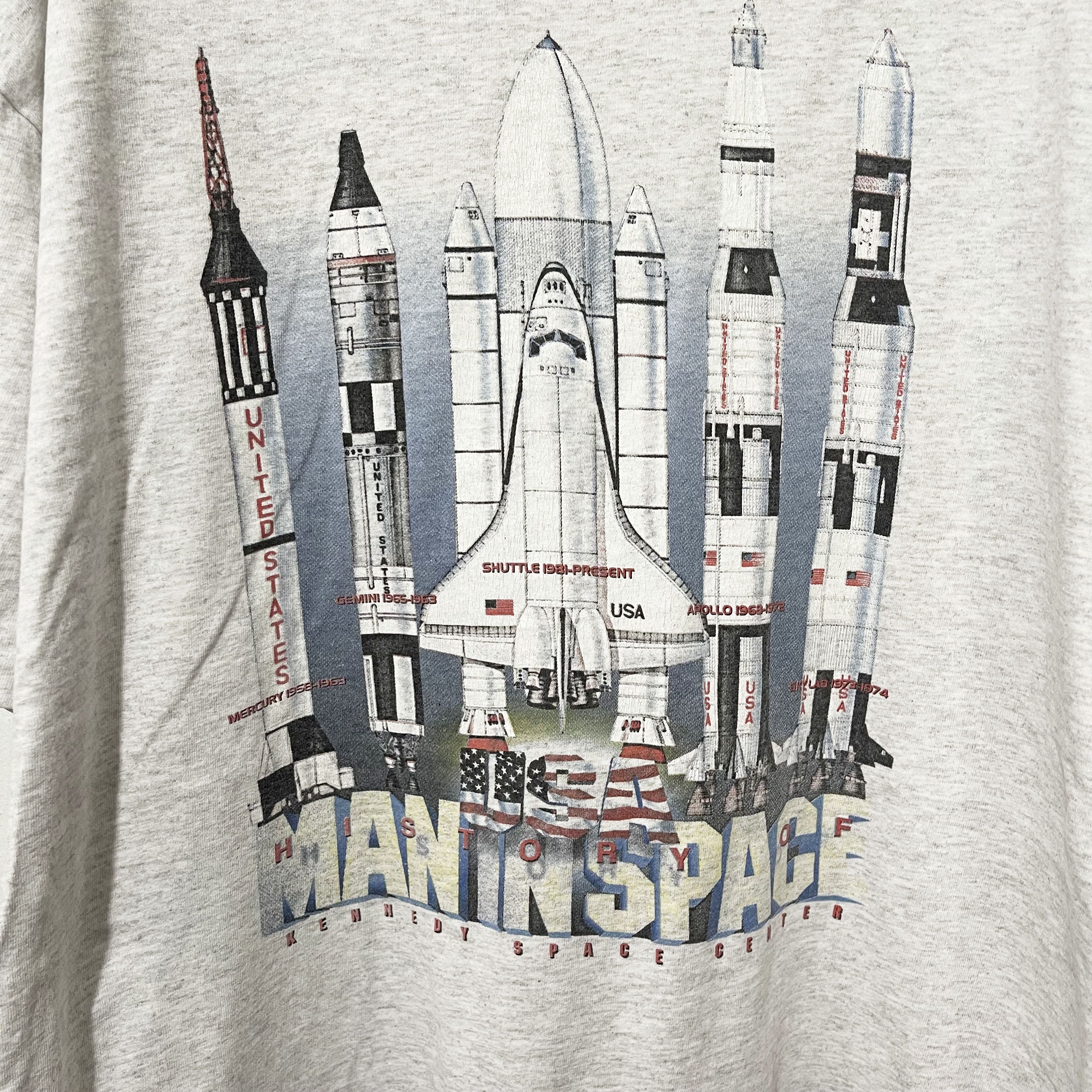NASA Vintage 90s Space History T-Shirt Size US XL / EU 56 / 4 - 2 Thumbnail