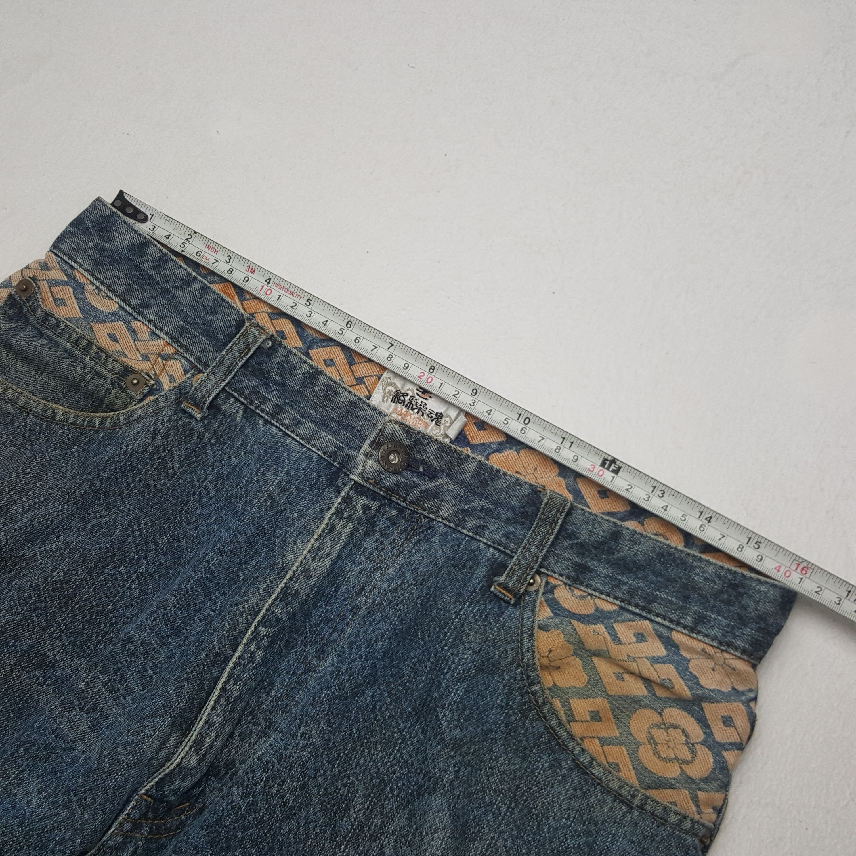 Japanese Brand × Vintage Vintage Karakumi Tamashii Japanese Embroidery Denim Jeans Size US 32 / EU 48 - 10 Thumbnail