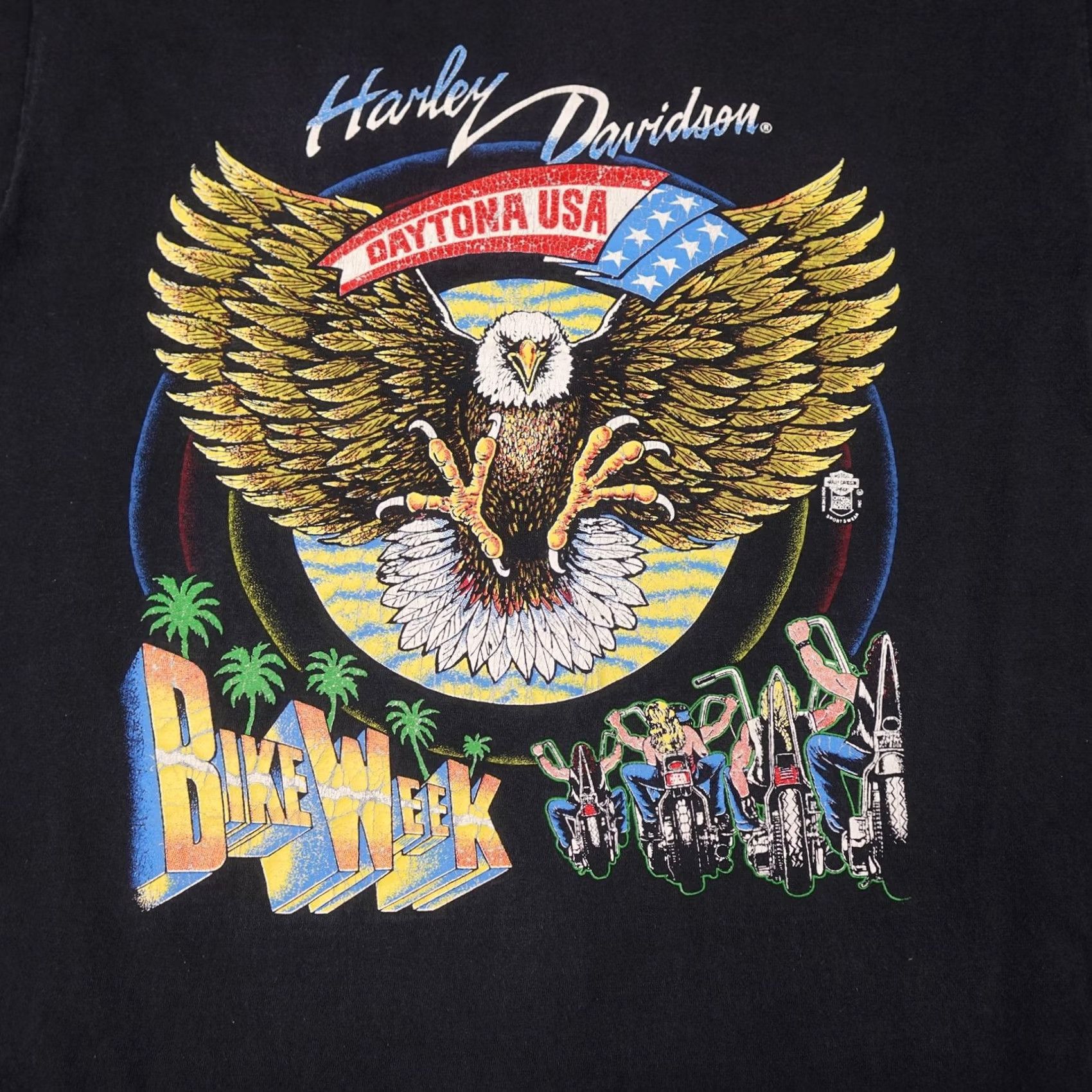Harley Davidson VINTAGE Harley-Davidson Shirt Mens Large Black Daytona Bike Week Eagle 1992 USA Size US L / EU 52-54 / 3 - 6 Thumbnail