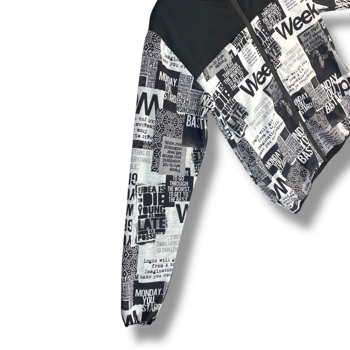 20471120 SHISKY NEWSPAPER WORDING ANARCHY SEDITIONARIES PUNK JACKET Size US S / EU 44-46 / 1 - 5 Thumbnail