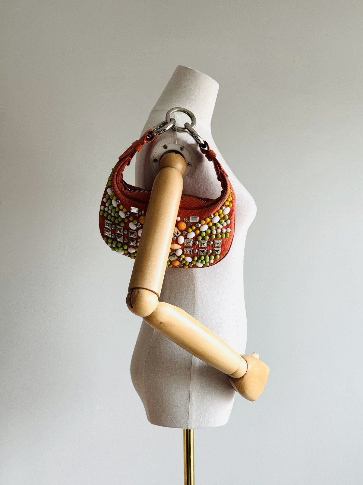 Chloe Vintage beaded Chloe Bracelet bag by Phoebe Philo orange Size ONE SIZE - 4 Thumbnail