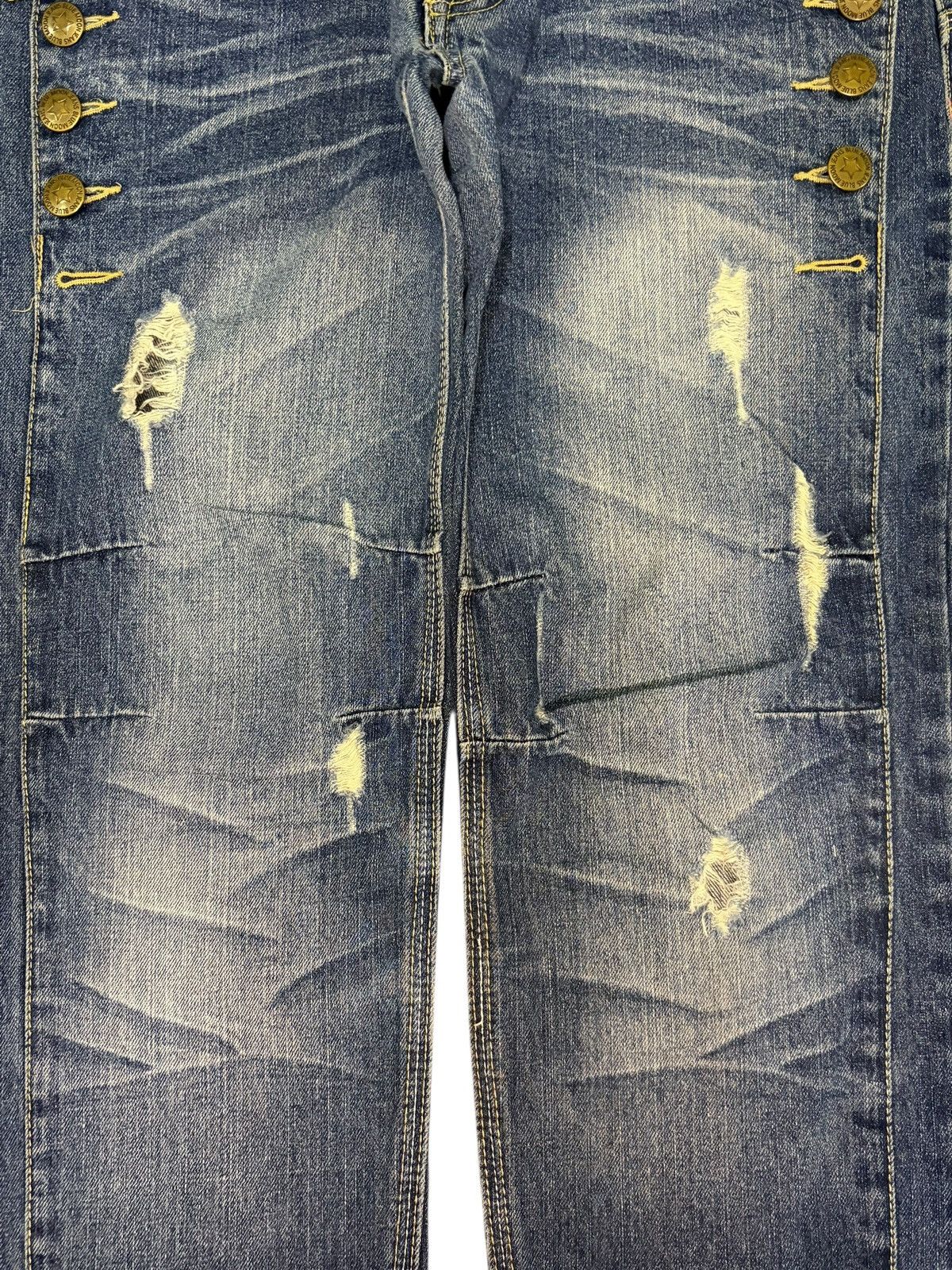 Dsquared2 Vintage Blue Moon Blue Low Rise Distressed Jeans Size 31" - 3 Thumbnail