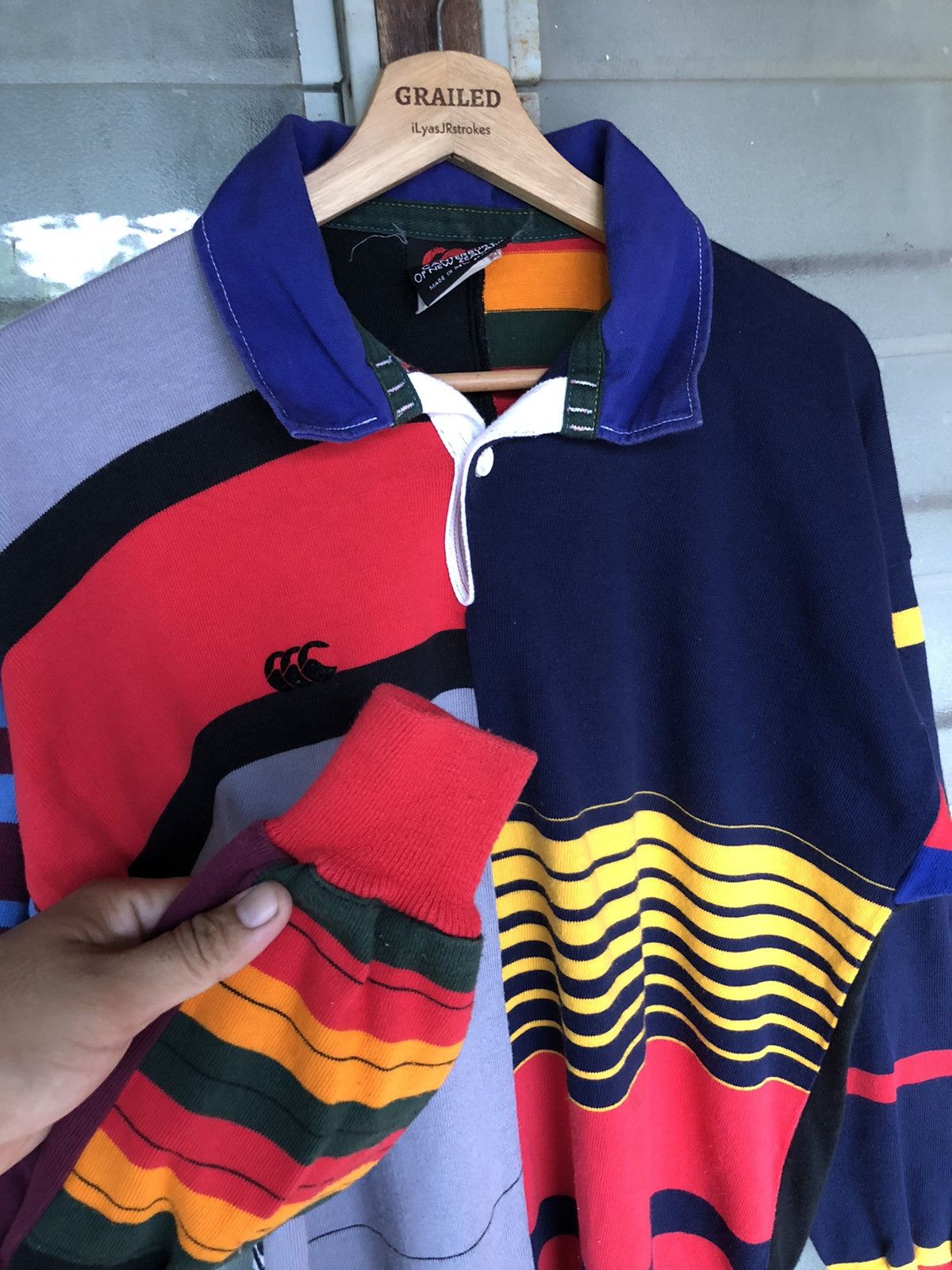 Canterbury of New Zealand Vintage Canterbury Rugby Ugly Colour Long Sleeve Size US L / EU 52-54 / 3 - 10 Thumbnail
