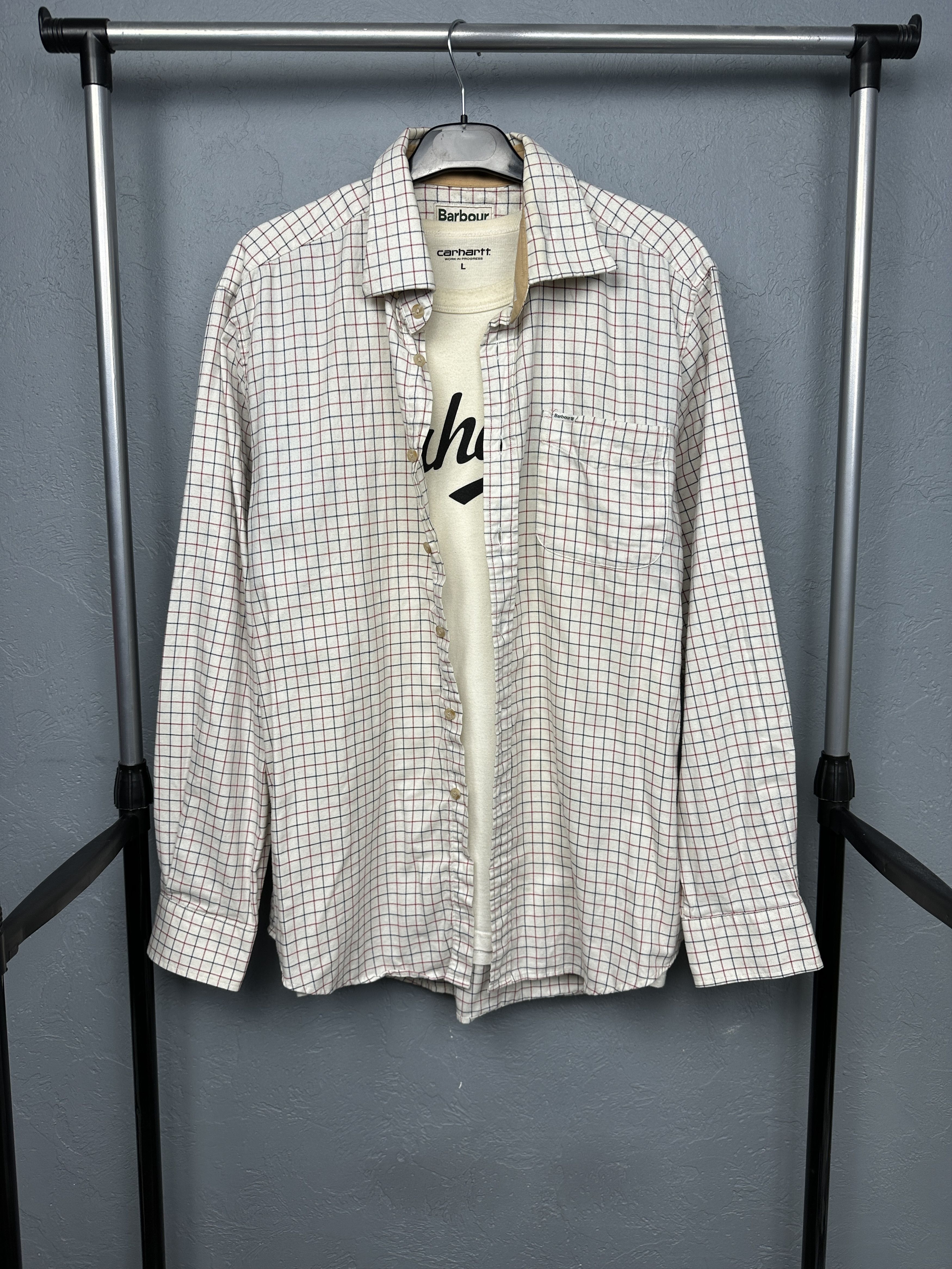Barbour Barbour Vintage Mens Flannel Shirt Size US L / EU 52-54 / 3 - 1 Thumbnail