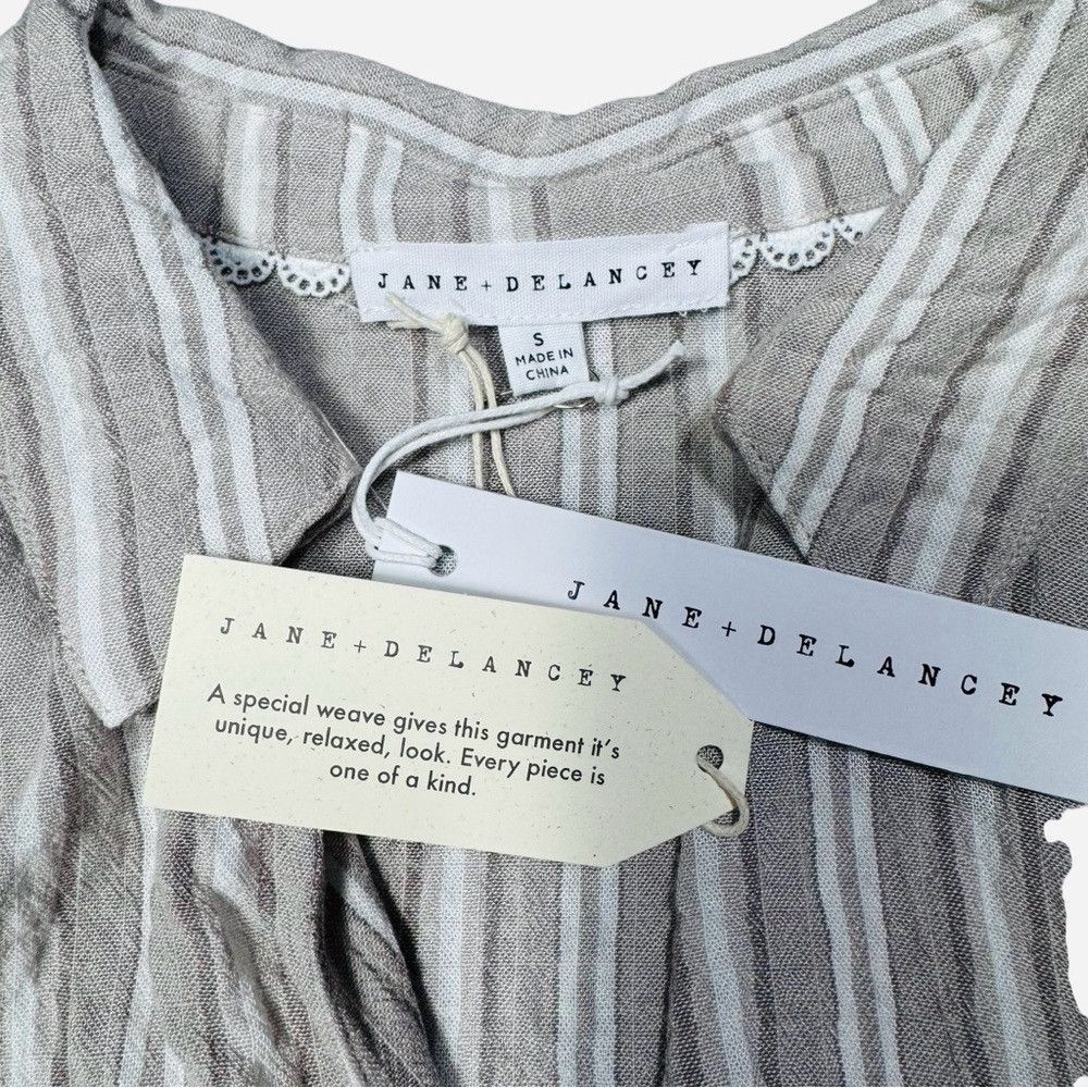 Other NWT New Jane and Delancey Textured Rayon Stripe Short Sleev Size S / US 4 / IT 40 - 6 Thumbnail