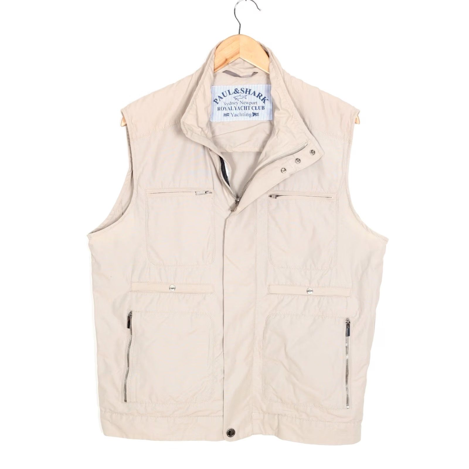 Paul & Shark PAUL & SHARK Yachting Vest Jacket Bodywarmer Men Size L Jade Beige MV MJ6600 L Men Vest Size US L / EU 52-54 / 3 - 4 Thumbnail