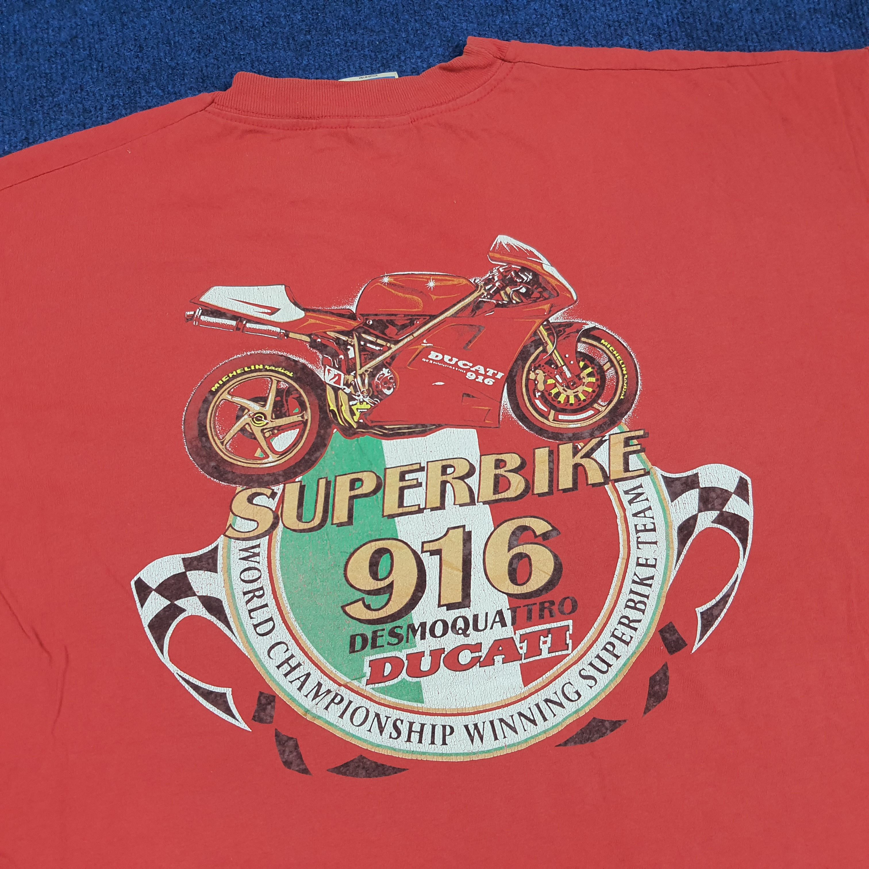Ducati × Vintage Vintage Ducati Superbike 916 Tshirt Size US XXL / EU 58 / 5 - 4 Thumbnail