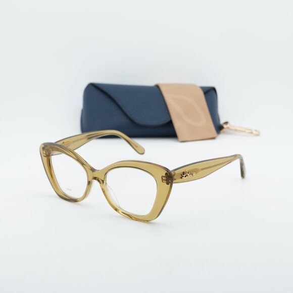Loewe Loewe LW50067I 096 Eyeglasses Glossy Green 52mm Cat Eye Size ONE SIZE - 10 Thumbnail