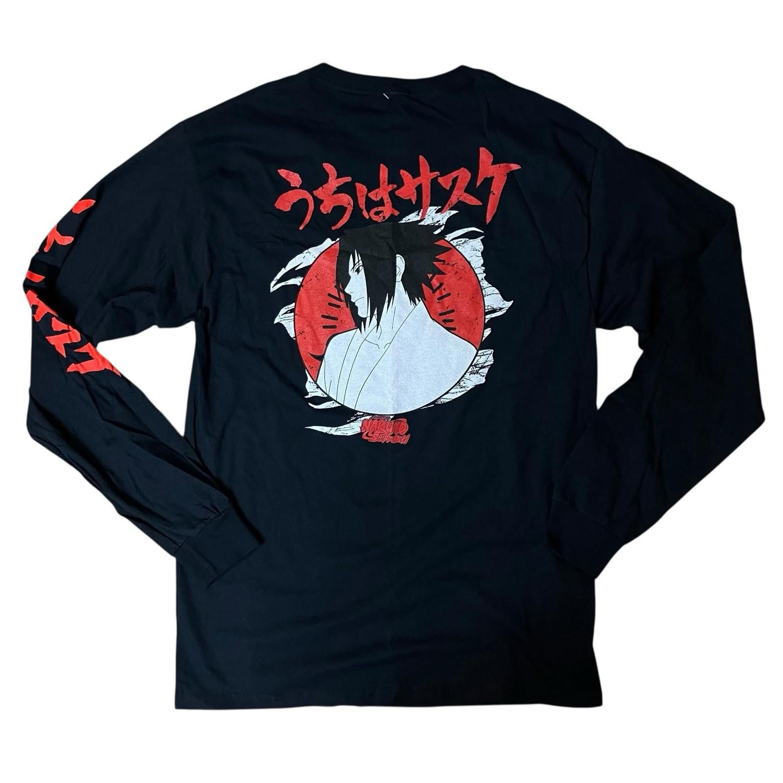 Designer Naruto Shippuden T-Shirt Mens M Black Sasuke Anime Uchiha Size US M / EU 48-50 / 2 - 1 Thumbnail