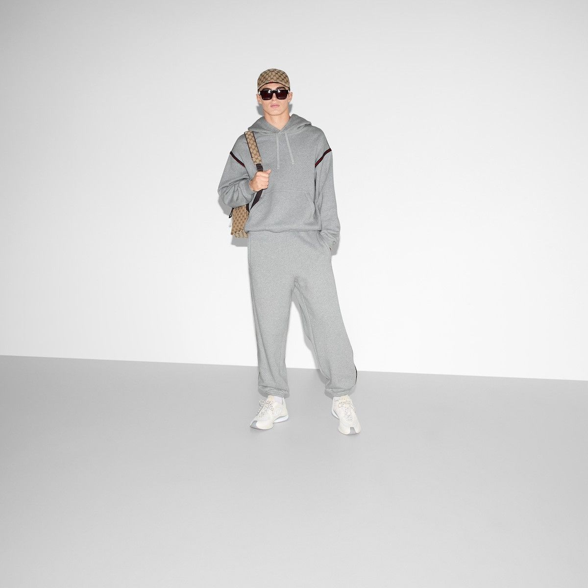 Gucci o1s1wg110925 Cotton Jersey Jogging Pant With Web in Gray Size US 32 / EU 48 - 6 Thumbnail