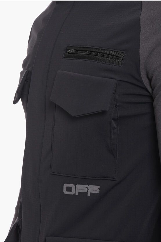 Off-White o1y0225 Logo Jacket in Grey/Black Size US S / EU 44-46 / 1 - 2 Thumbnail