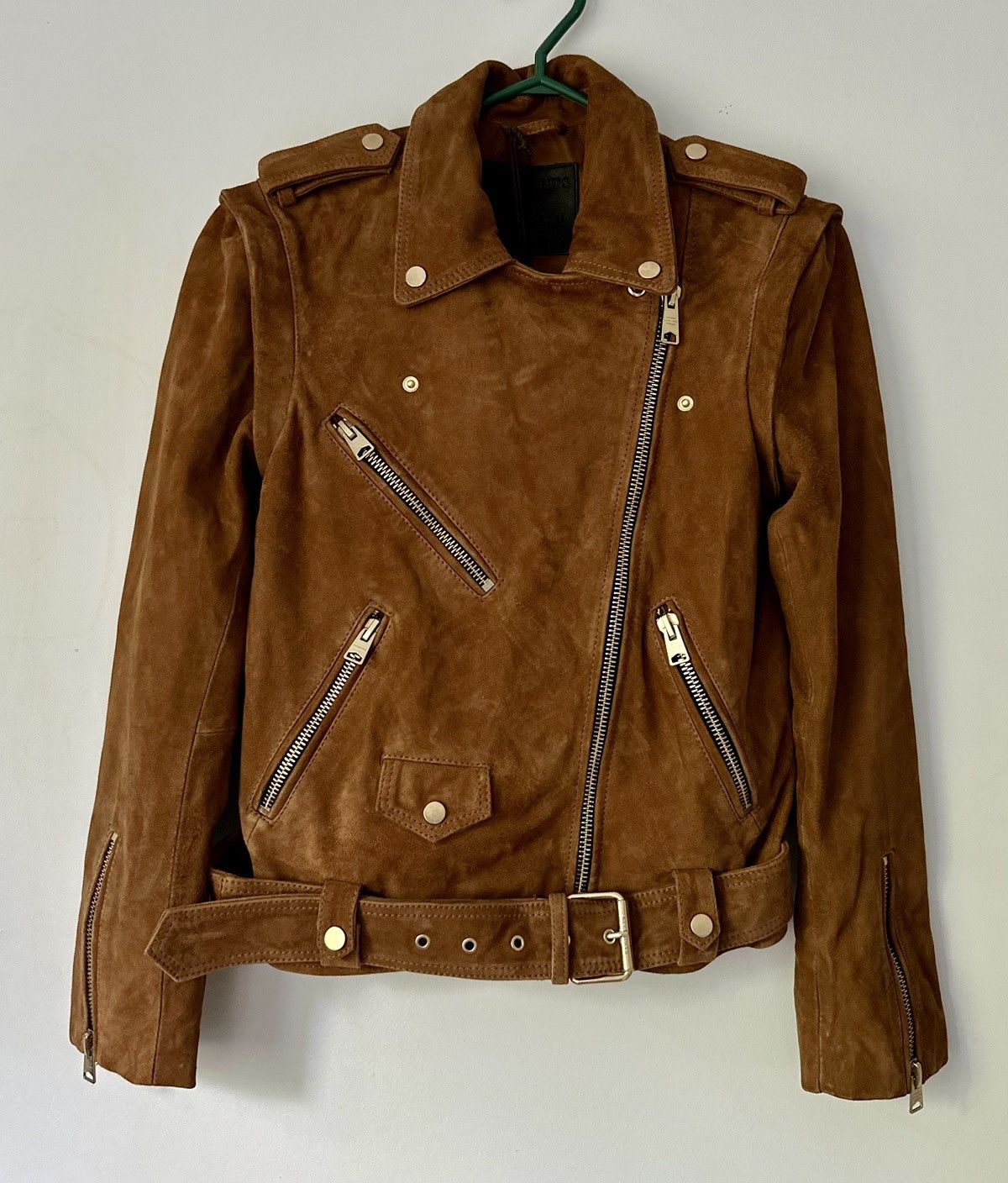 Kooples Jacket Camel Suede Biker Jacket Suede Biker Jacket