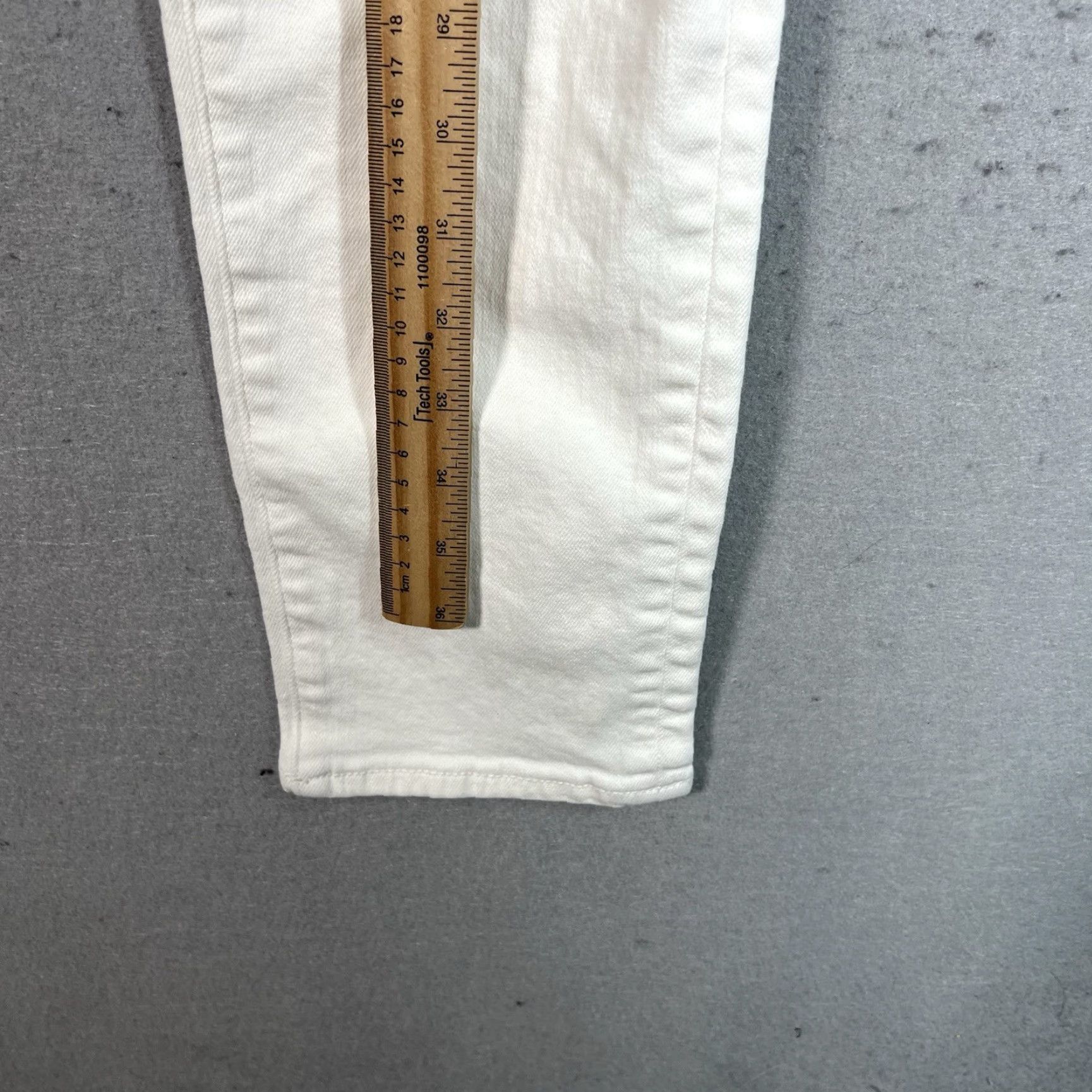 Abercrombie & Fitch VINTAGE Abercrombie & Fitch Skinny Stretch Jeans Womens Size 28 x 30 Cotton Blend Denim White 2000s Size 28" / US 6 / IT 42 - 4 Thumbnail