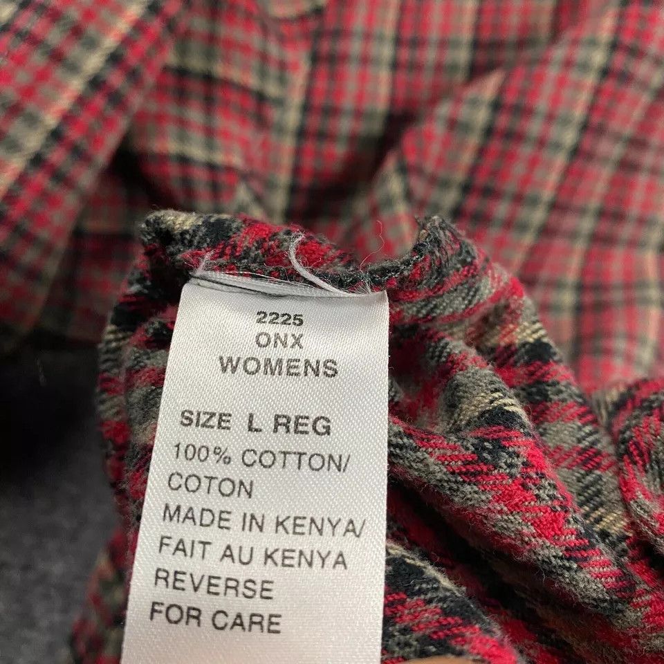 Other Woolrich Flannel Shirt Womens Large Red Plaid Button Up Size L / US 10 / IT 46 - 6 Thumbnail