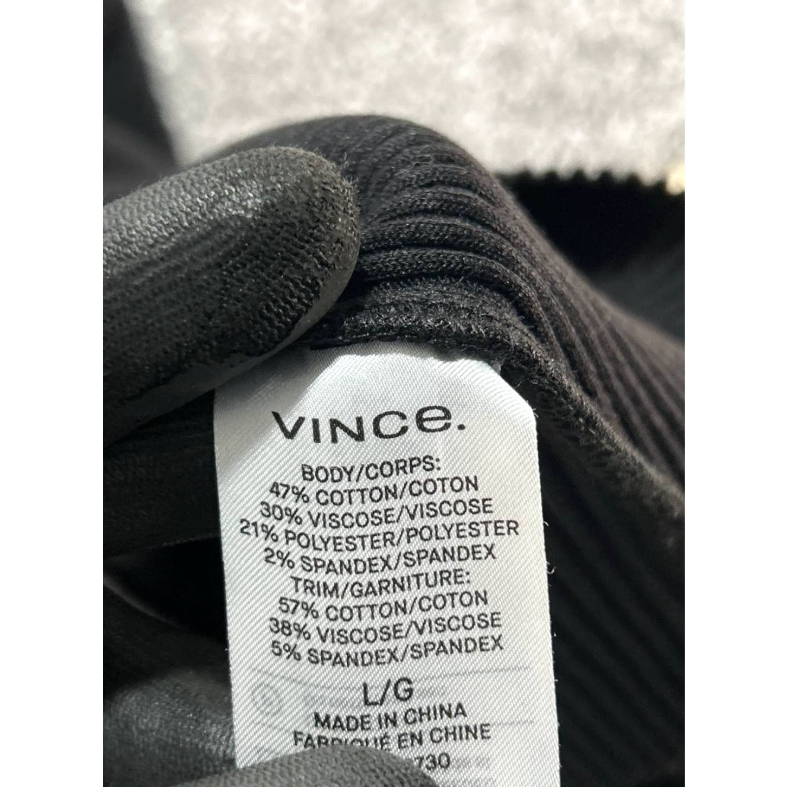Vince Vince Sweater Dress Womens Large Black Cotton Blend Midi Dress Size L / US 10 / IT 46 - 4 Thumbnail