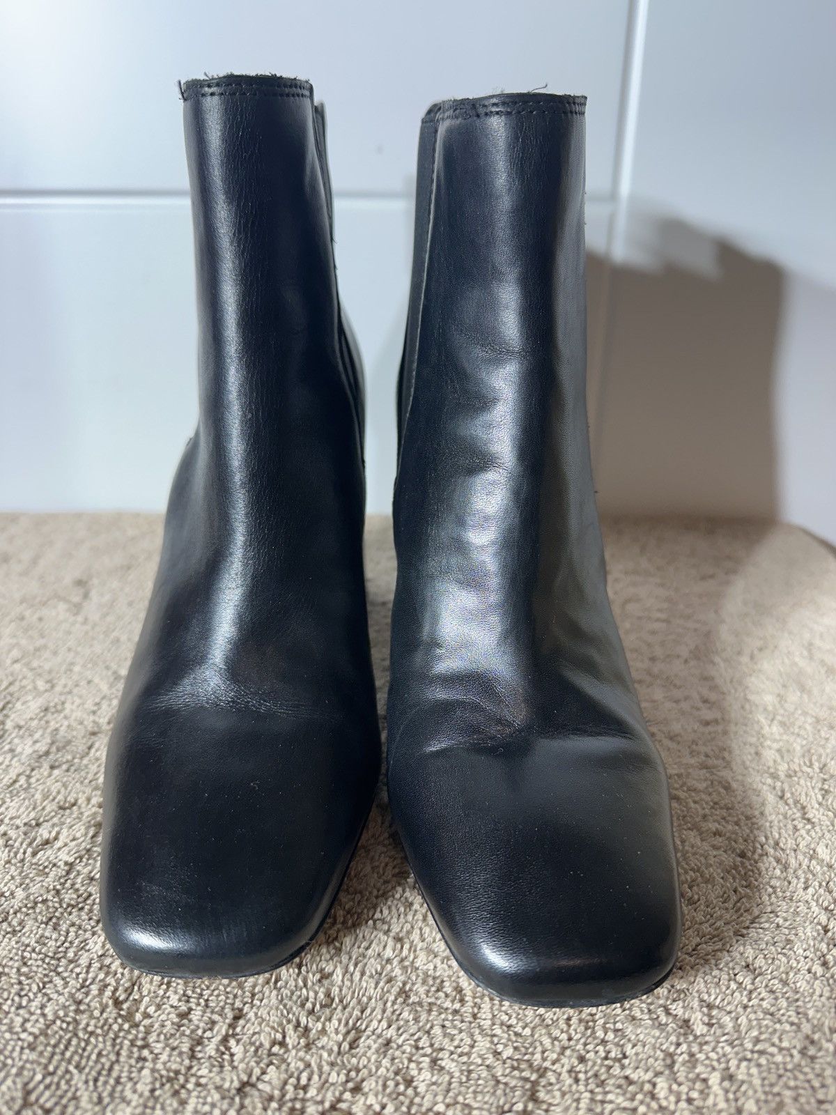 Sam Edelman Sam Edelman Chiara Leather Block Heel Booties Size US 7 / IT 37 - 4 Thumbnail
