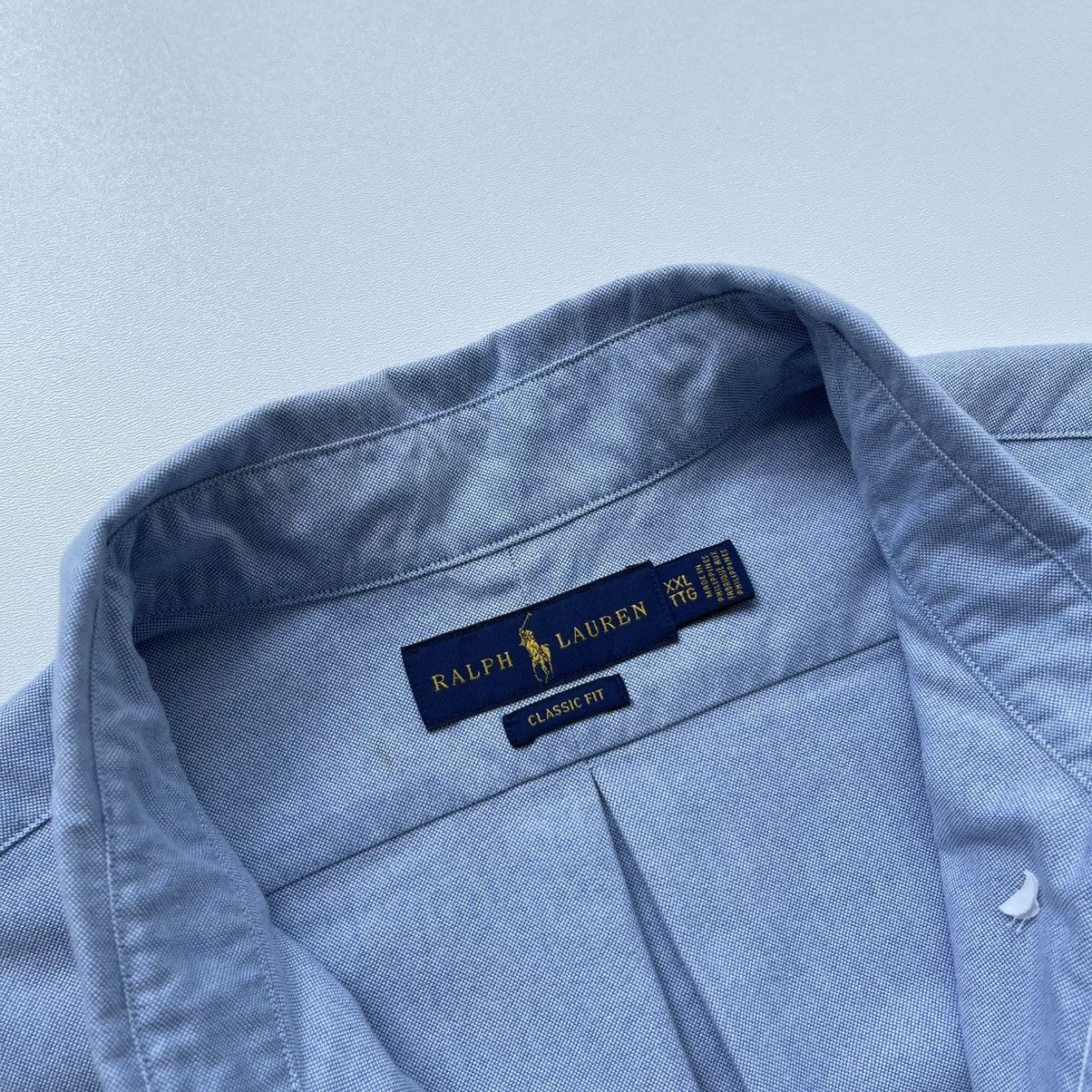 Polo Ralph Lauren × Ralph Lauren Ralph Lauren Bear Logo Oxford Cotton Button Ups Shirt Blue Size US XXL / EU 58 / 5 - 7 Thumbnail