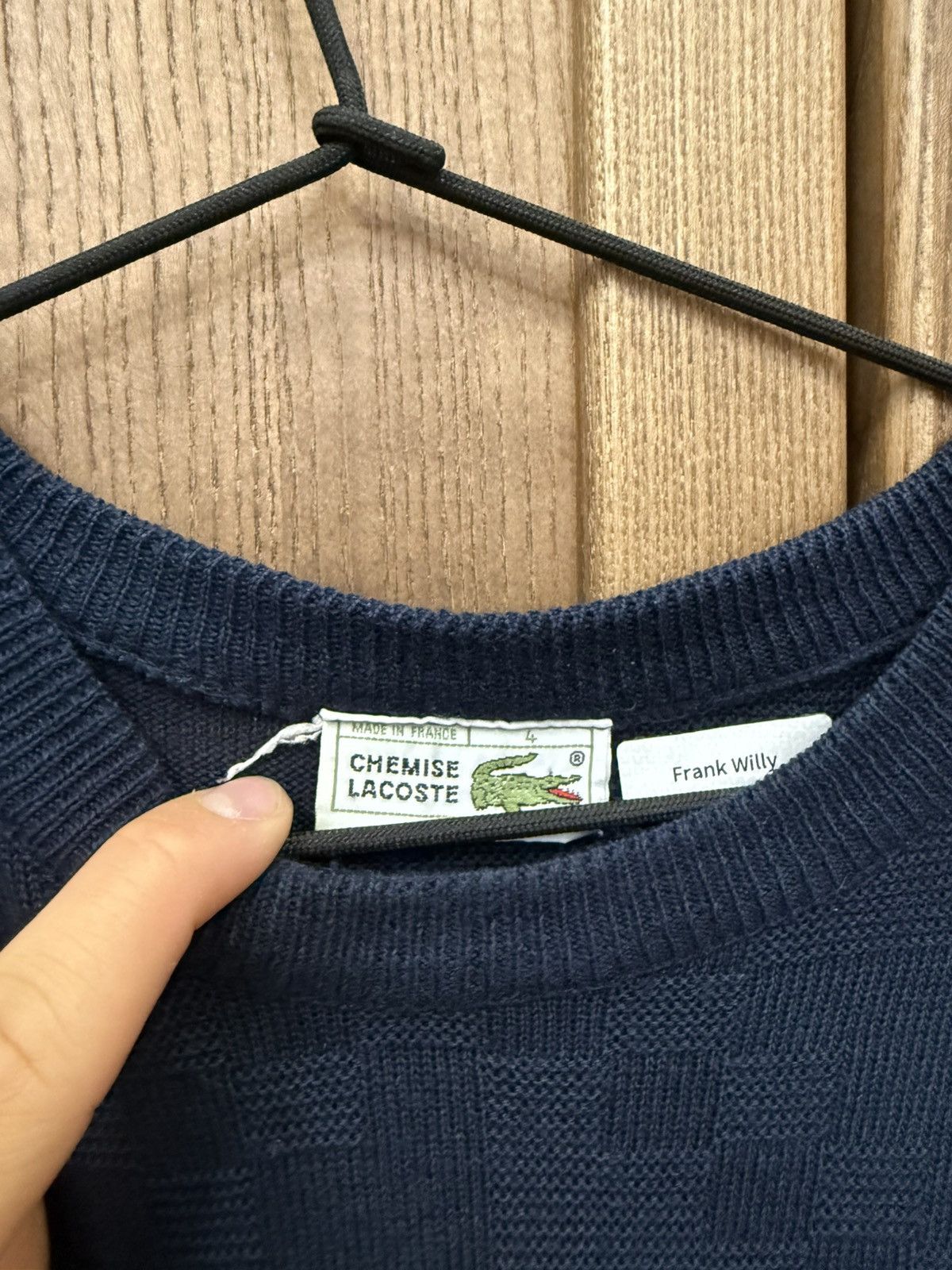 Lacoste Vintage Lacoste Navy Blue Knit Sweater Mens Size L Size US L / EU 52-54 / 3 - 6 Thumbnail