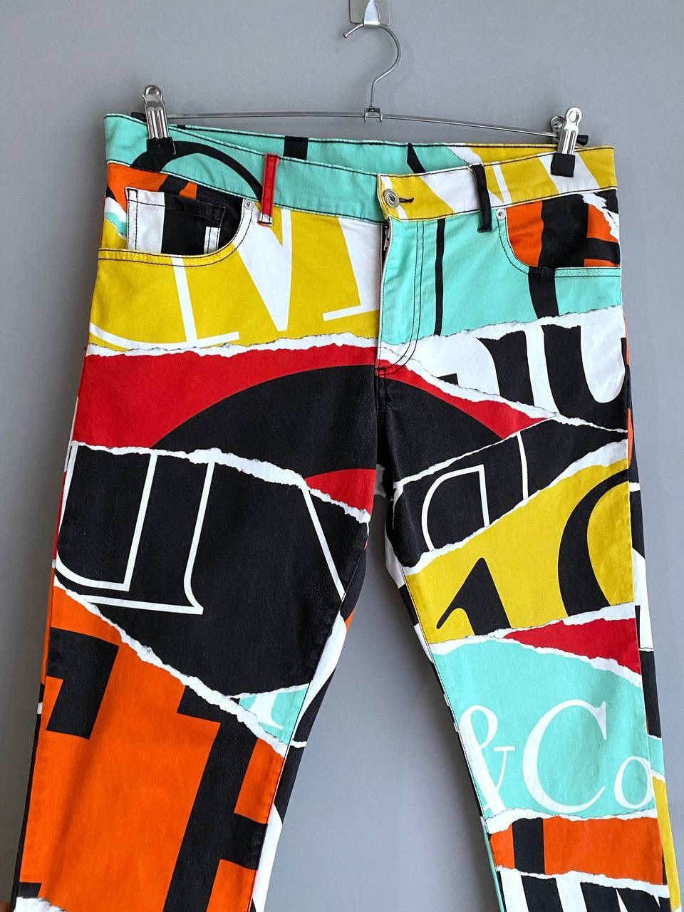 Designer × Moschino RARE MOSCHINO COUTURE Multicolor Print Men's Pant, W34 / L30 Size US 34 / EU 50 - 11 Thumbnail