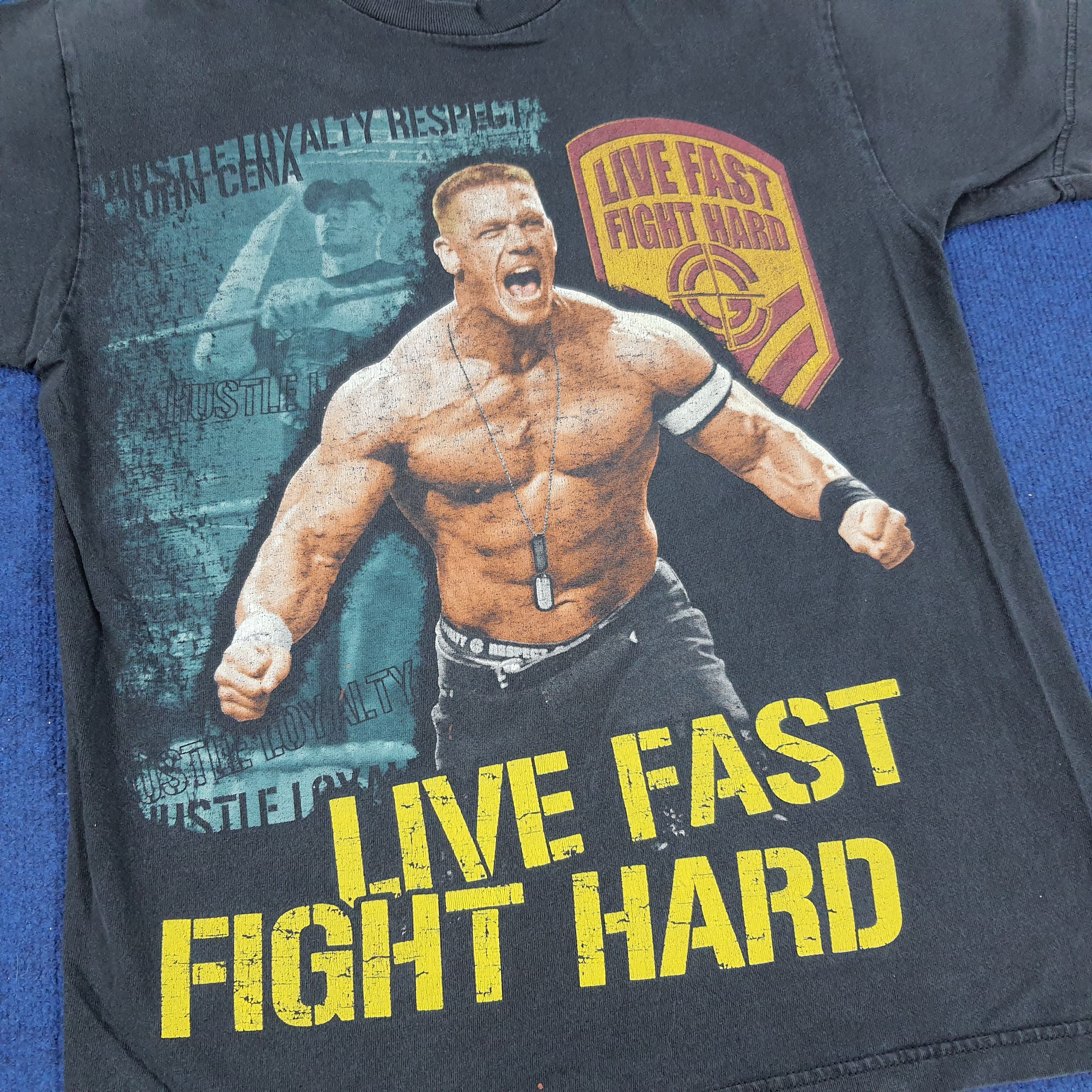 Vintage × WWE Vintage WWE John Cena Live Fast Fight Hard Wrestling Tshirt Size US M / EU 48-50 / 2 - 2 Thumbnail