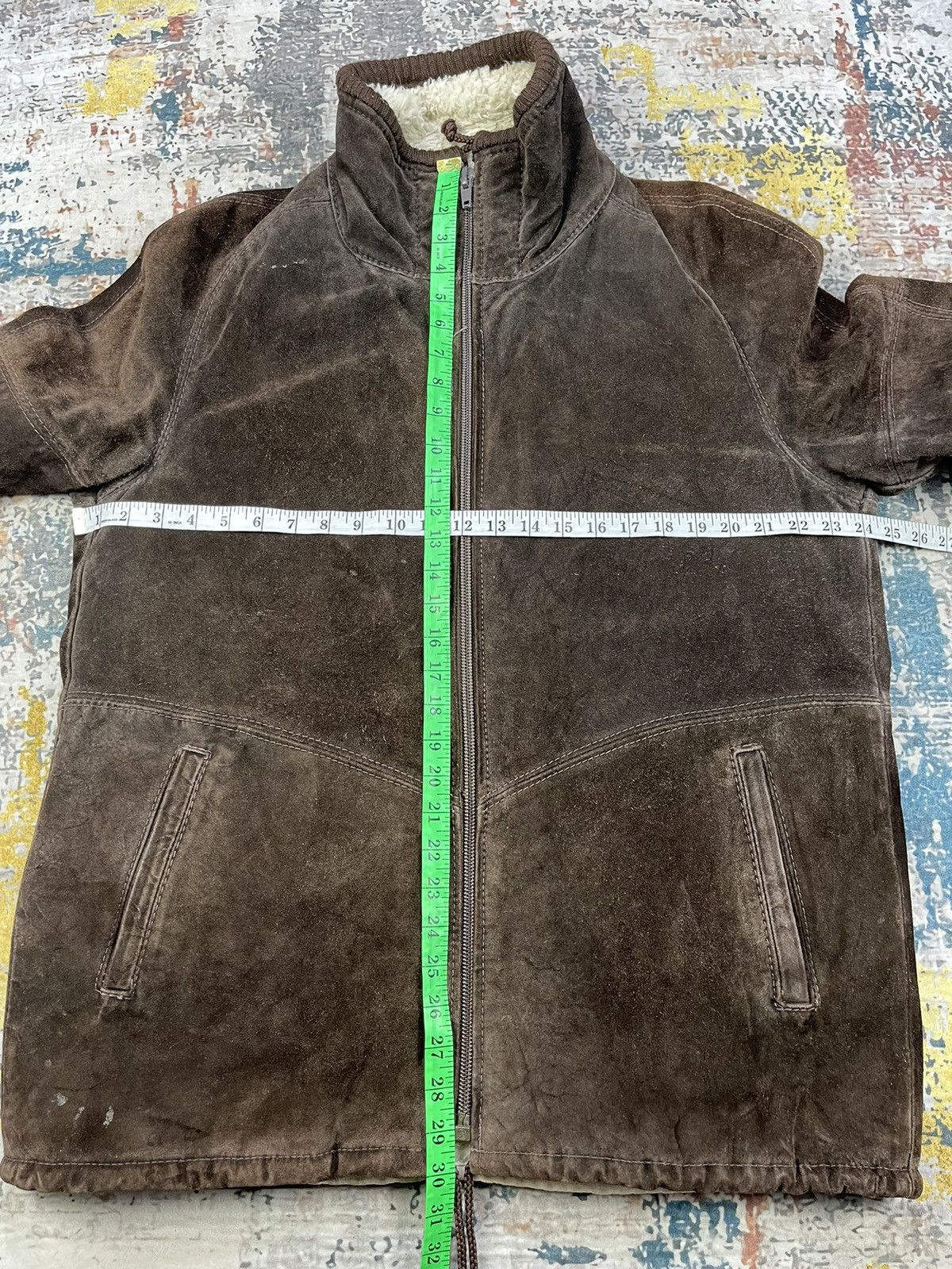 Vera Pelle Vera Pelle Suede Leather Sherpa Lined Jackets Size US L / EU 52-54 / 3 - 11 Thumbnail