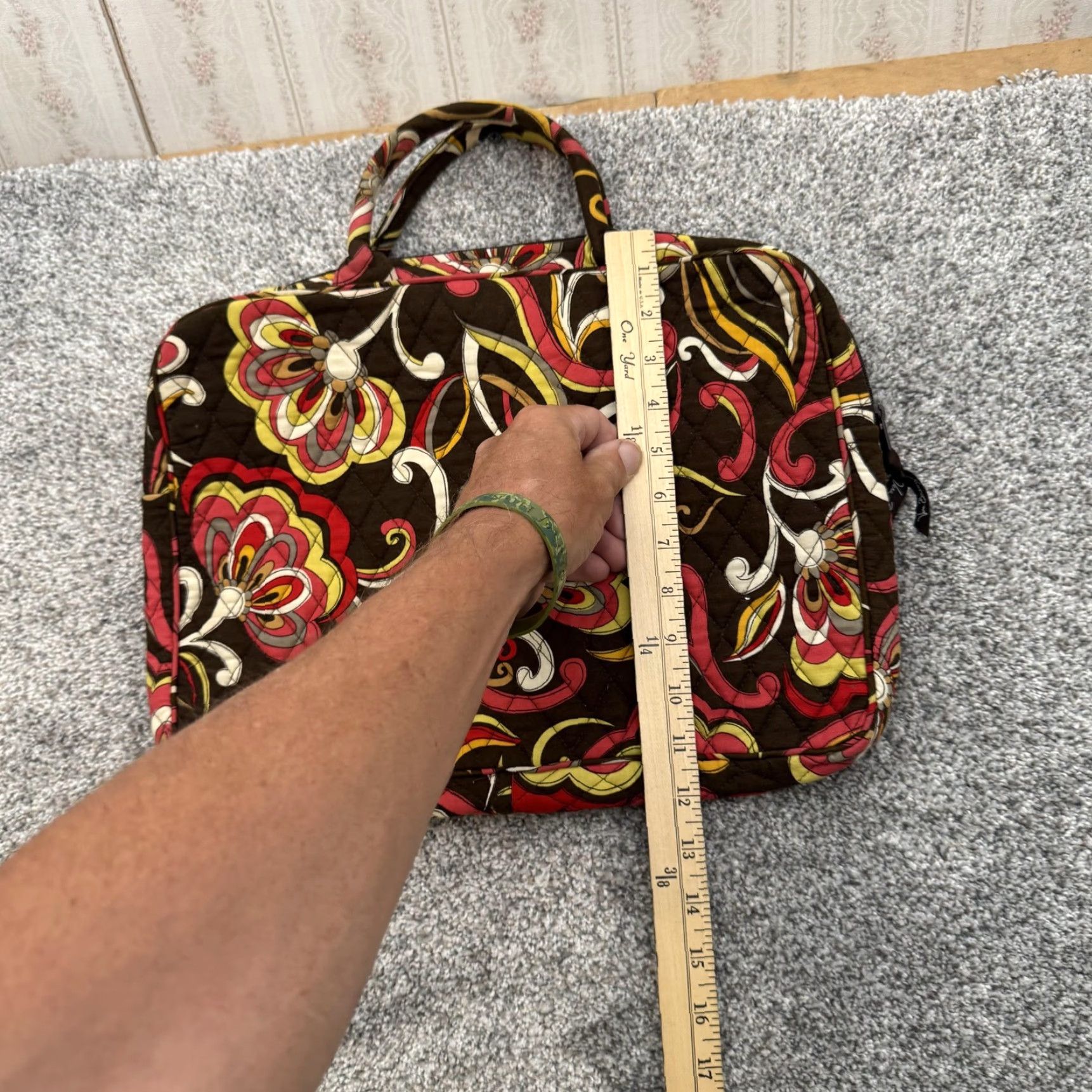 Vera Bradley Vera Bradley Laptop Bag Womens Large Floral Quilted Briefcase Carry Case Size ONE SIZE - 3 Thumbnail