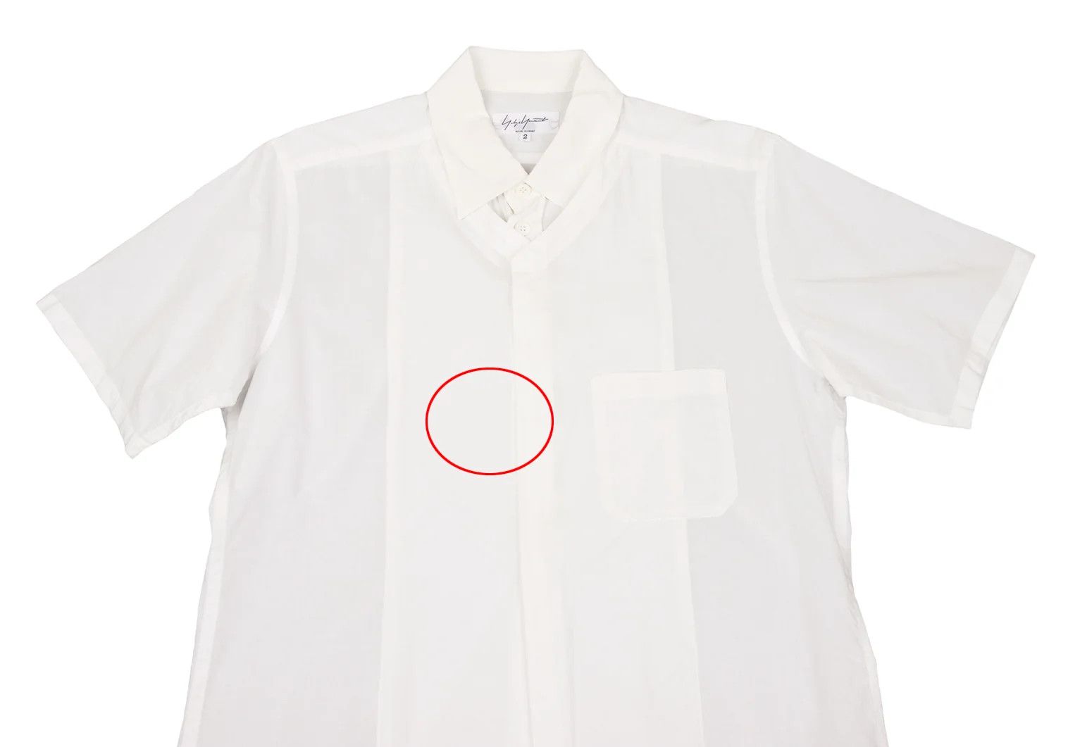 Yohji Yamamoto Yohji Yamamoto Cotton Double Design Short-Sleeve Shirt Size US M / EU 48-50 / 2 - 2 Thumbnail