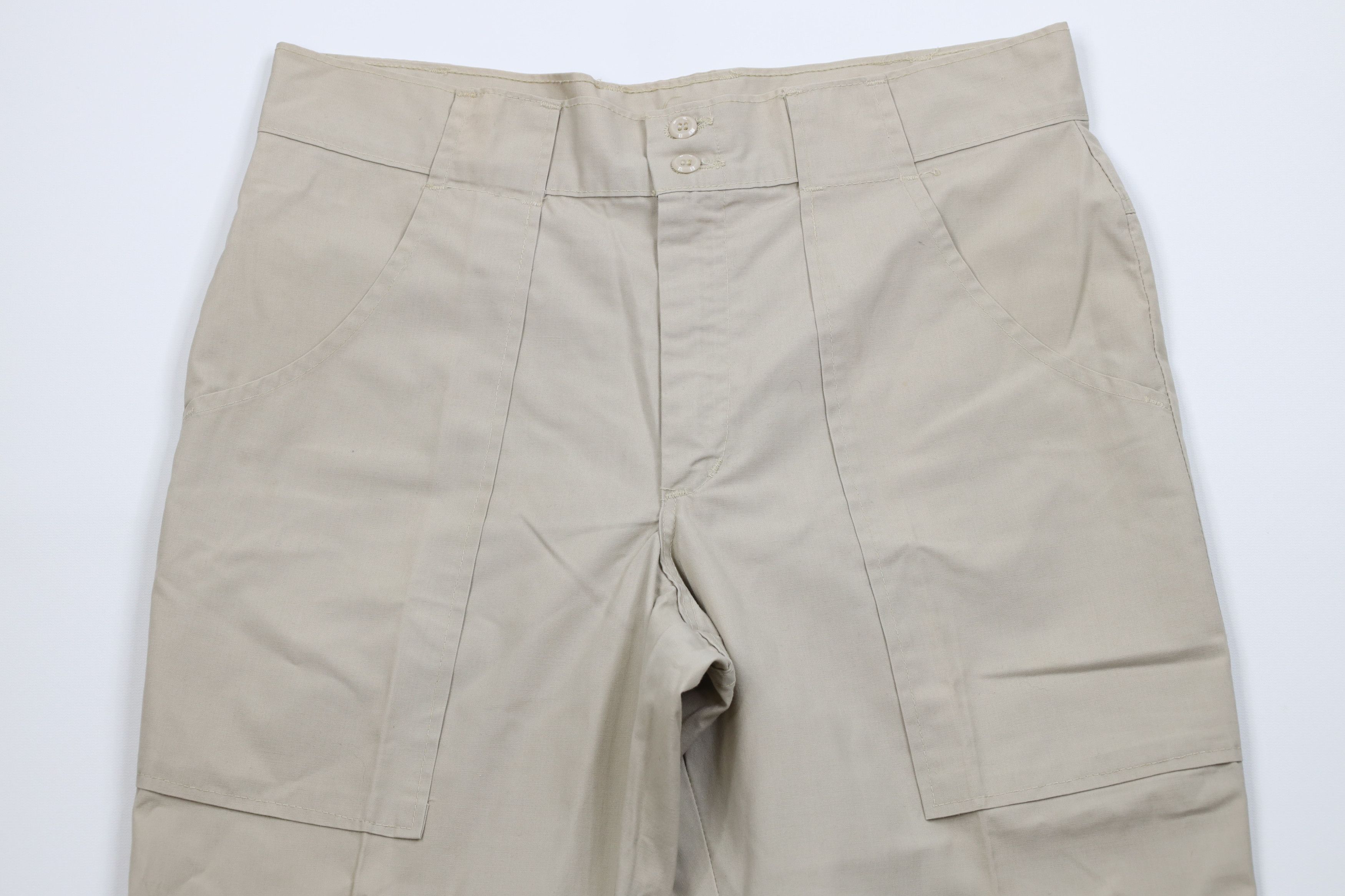 Woolrich Woolen Mills Vintage 70s Woolrich Flared Wide Leg Utility Pants Beige USA Size US 32 / EU 48 - 2 Thumbnail