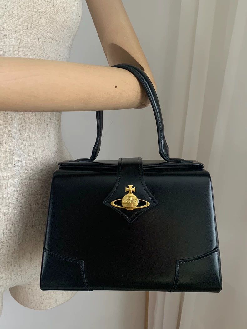 Vivienne Westwood Vivienne Westwood Saturn logo retro lock bag handbag Size ONE SIZE - 1 Thumbnail