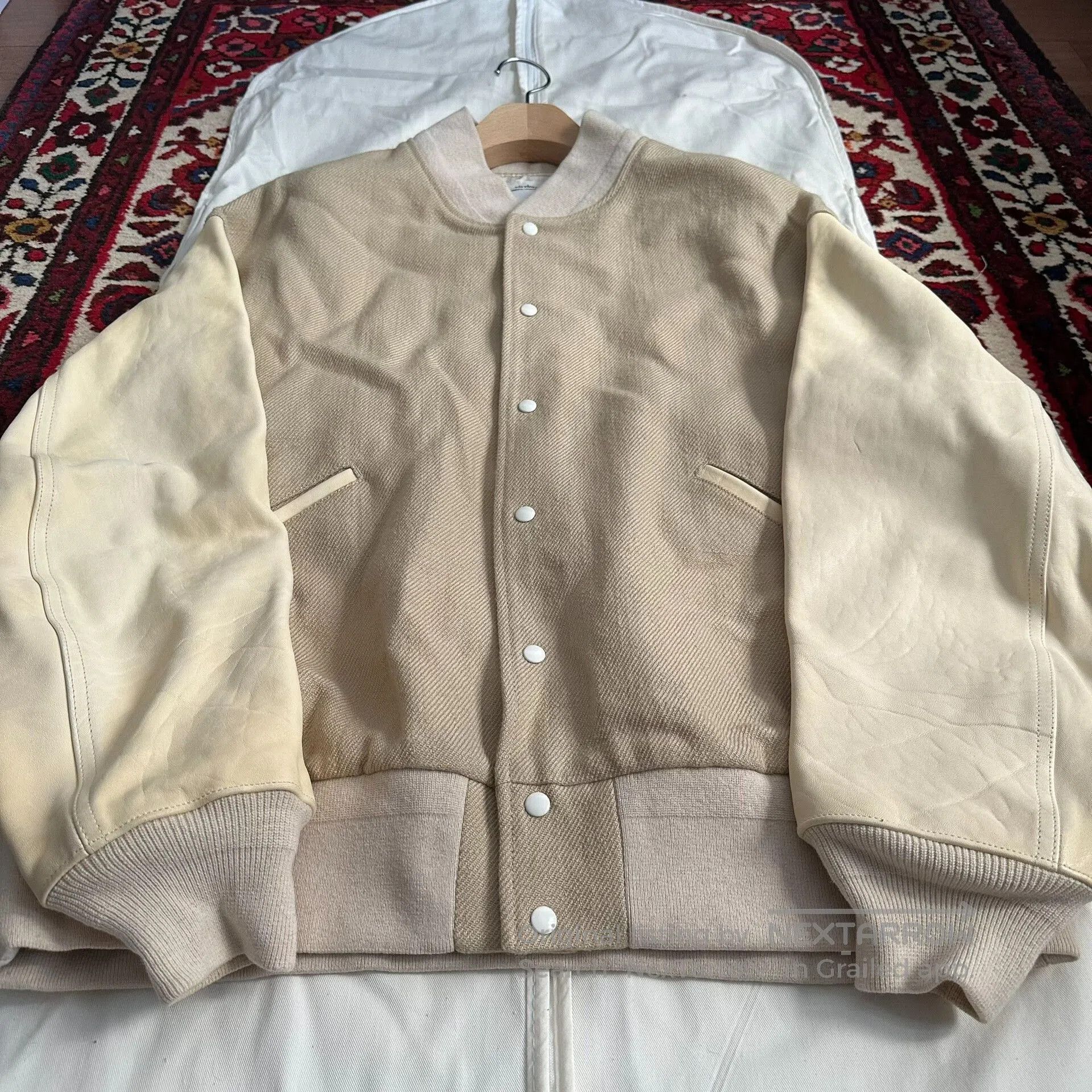 Visvim VISVIM Varsity Jacket in Beige. Size US XL / EU 56 / 4 - 4 Thumbnail
