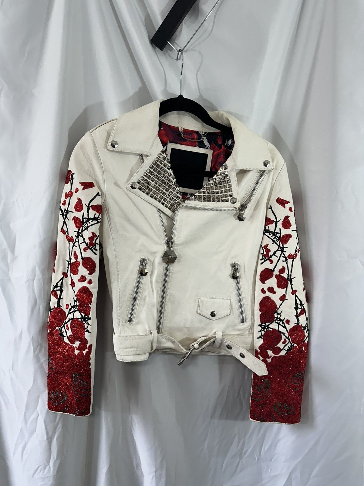 Philipp Plein Biker Jacket Leather