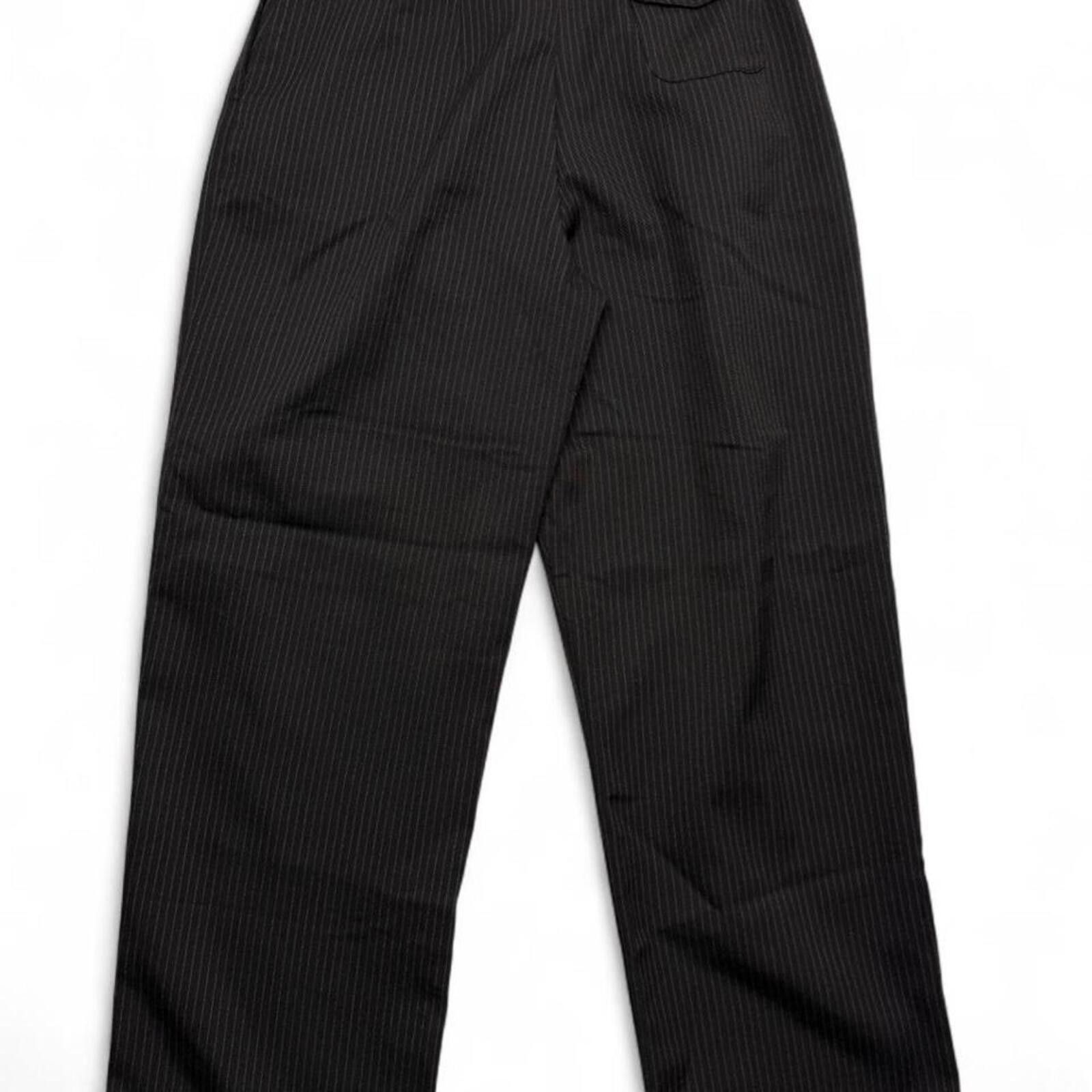 Other VTG 90s Rampage black pinstripe pleated trousers talon zip Size 28" / US 6 / IT 42 - 3 Thumbnail