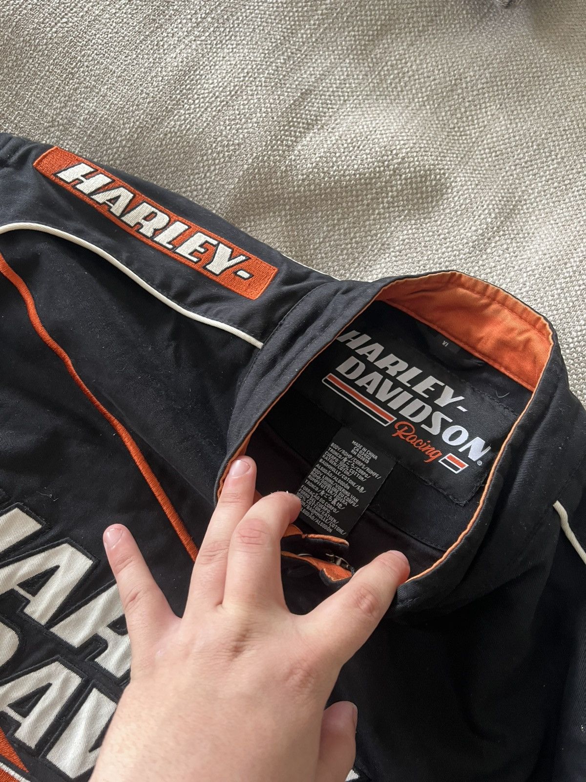 Harley Davidson × Vintage Vintage 💥 Harley Davidson Racing Jacket Size US XL / EU 56 / 4 - 16 Thumbnail