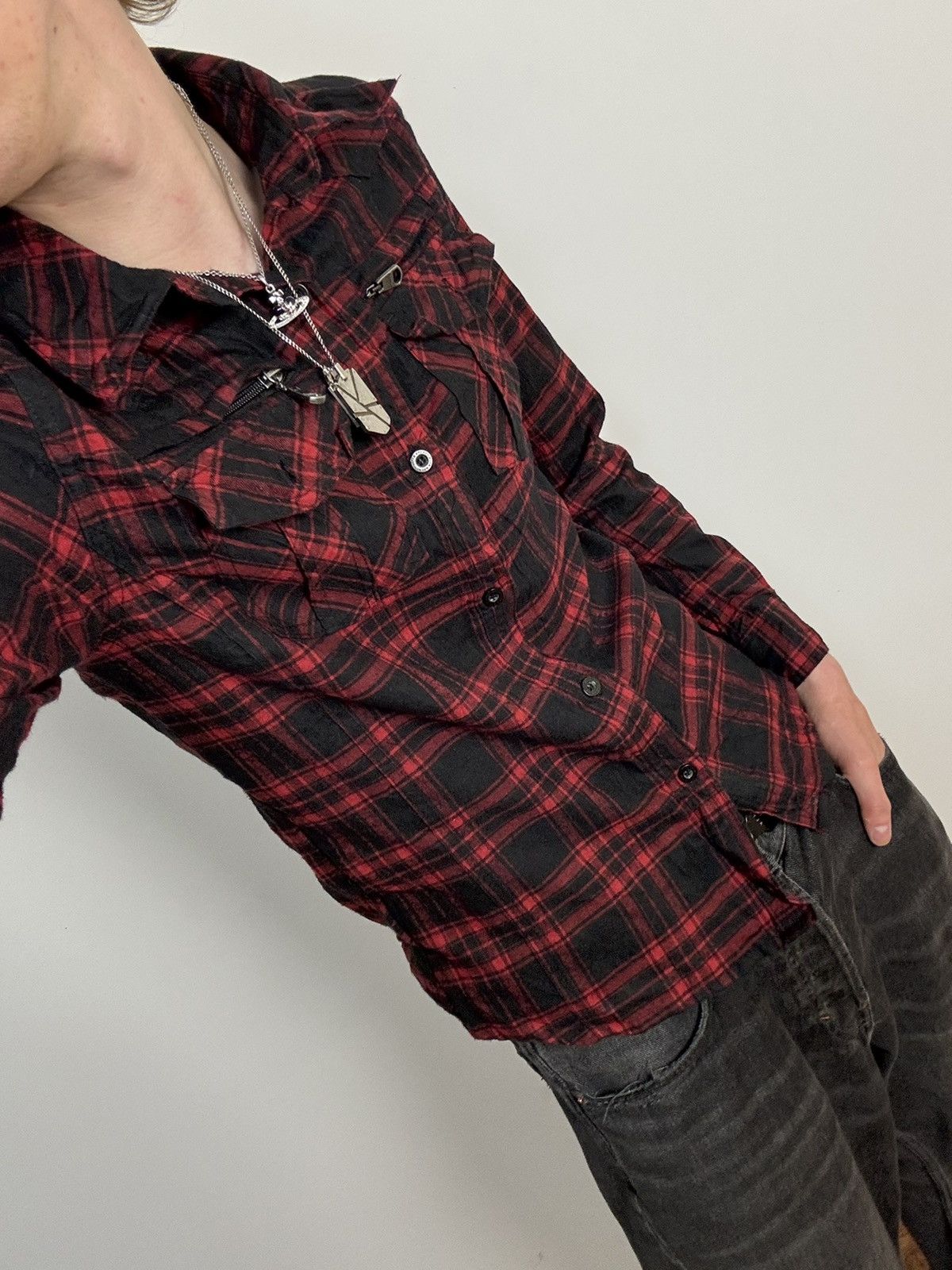 In The Attic In The Attic Flannel punk long sleeve shirt Japanese Size US M / EU 48-50 / 2 - 13 Thumbnail