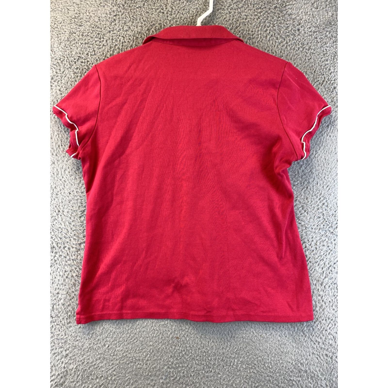 Tommy Hilfiger Tommy Hilfiger Girls Polo Shirt Magenta XL Short Sleeve Size XL / US 12-14 / IT 48-50 - 8 Thumbnail