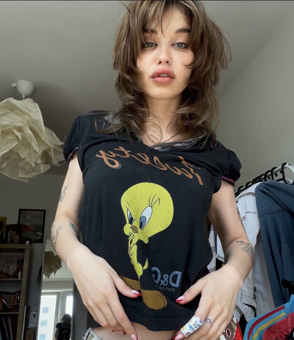 Dolce & Gabbana Dolce&Gabbana Archive Looney Tunes Tweety/Sylvester Polo Size S / US 4 / IT 40 - 1 Thumbnail