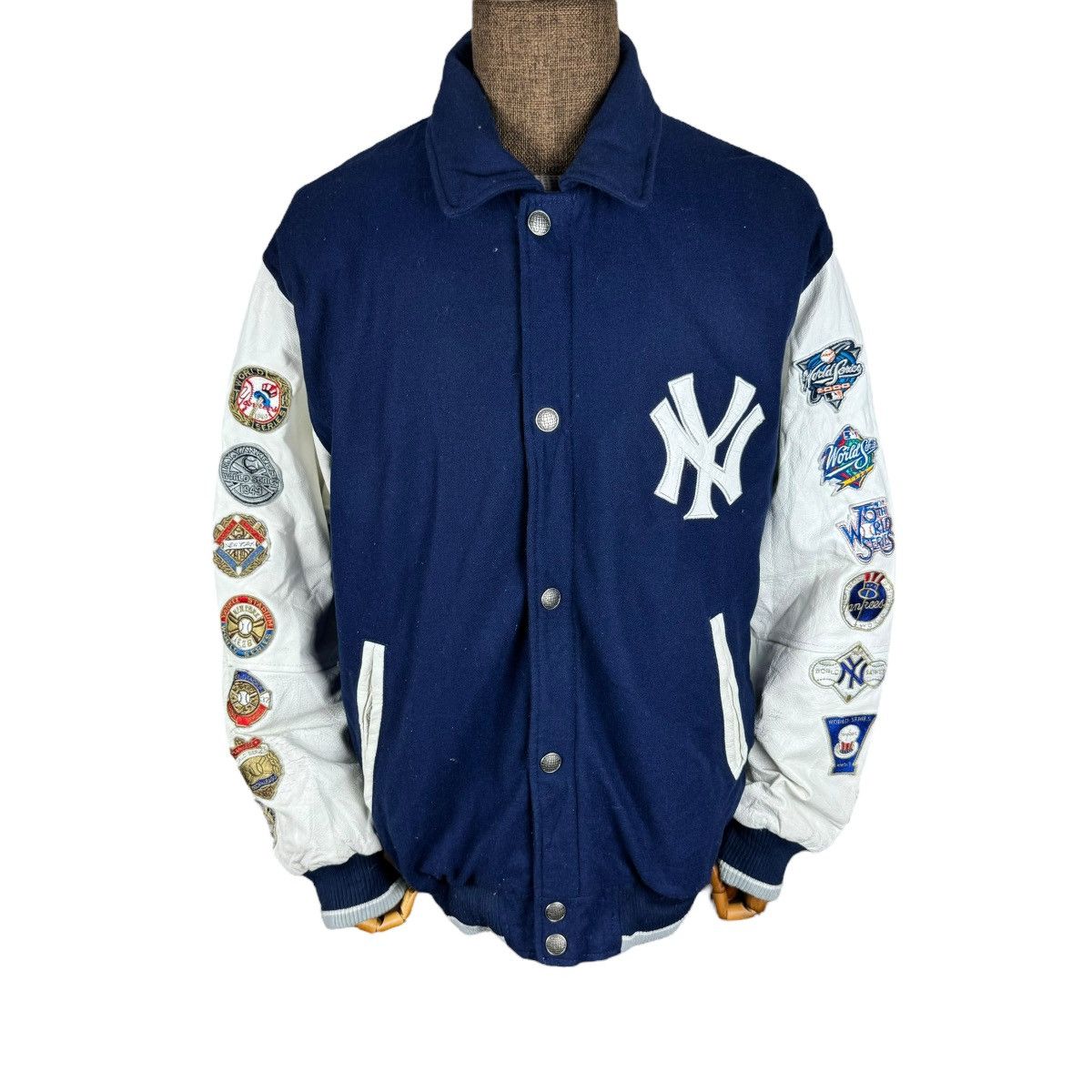 New York Yankees ☀️NEW YORK YANKEES LEATHER VARSITY JACKET Size US M / EU 48-50 / 2 - 1 Thumbnail