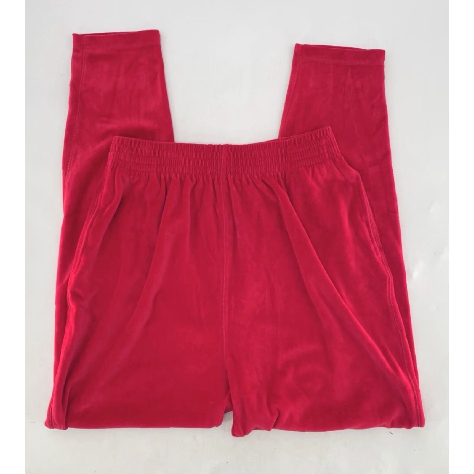 Nordstrom Vtg Nordstrom Active Sports Red Velour W/Pocket Straight Leg Pants XL Size 40" / US 18 - 3 Thumbnail