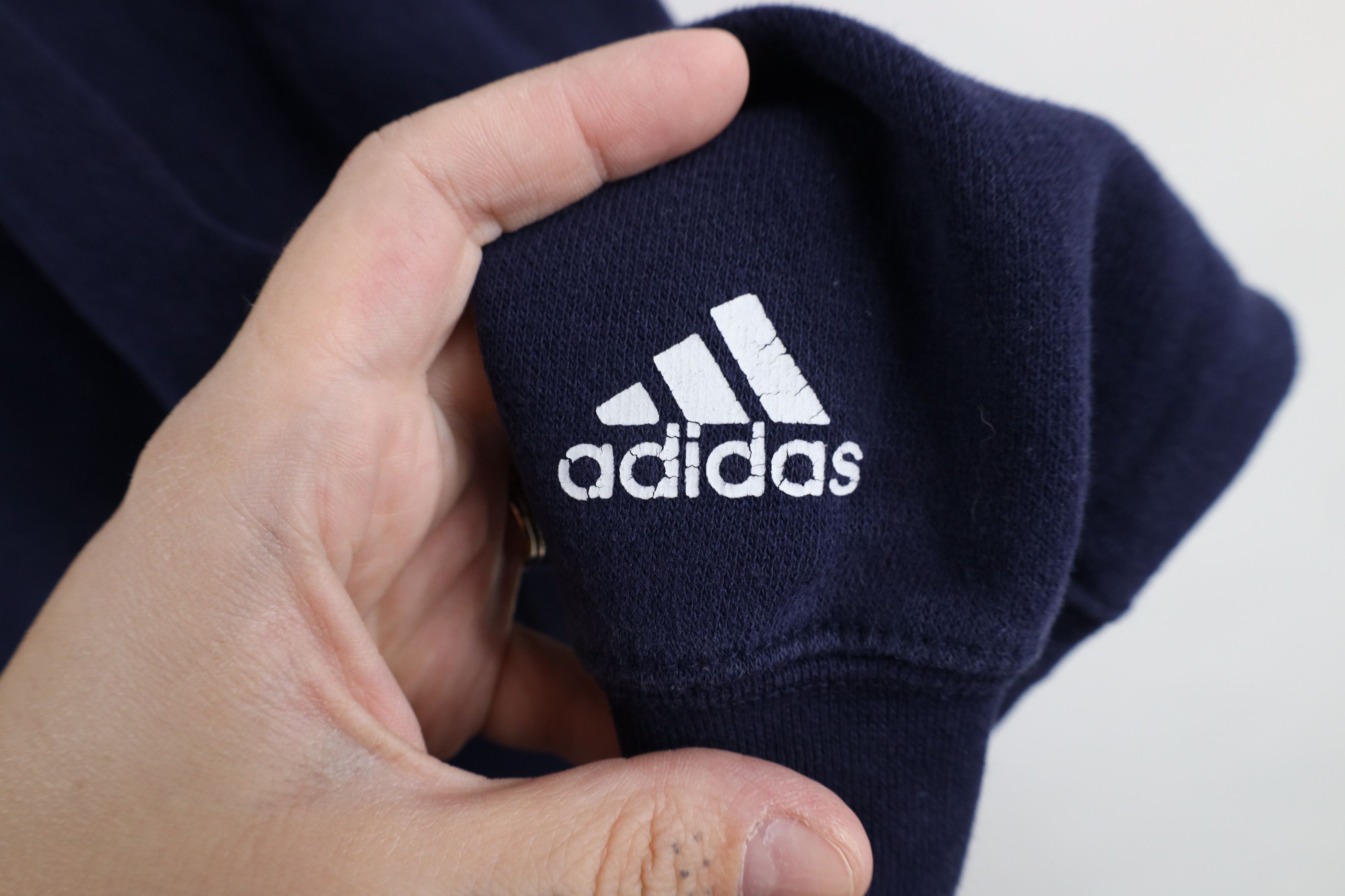 Adidas × Vintage Vintage Adidas University of Michigan Football Hoodie Blue Size M / US 6-8 / IT 42-44 - 5 Thumbnail