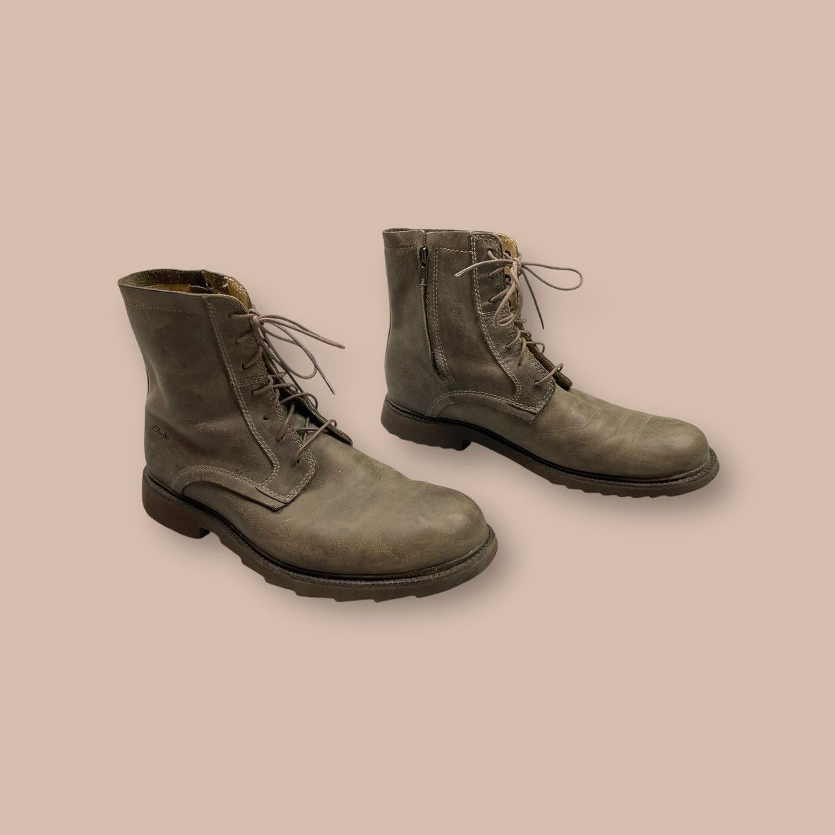 Clarks Clarks Zippers Lace-Up Combat Boots Size US 9 / EU 42 - 9 Thumbnail