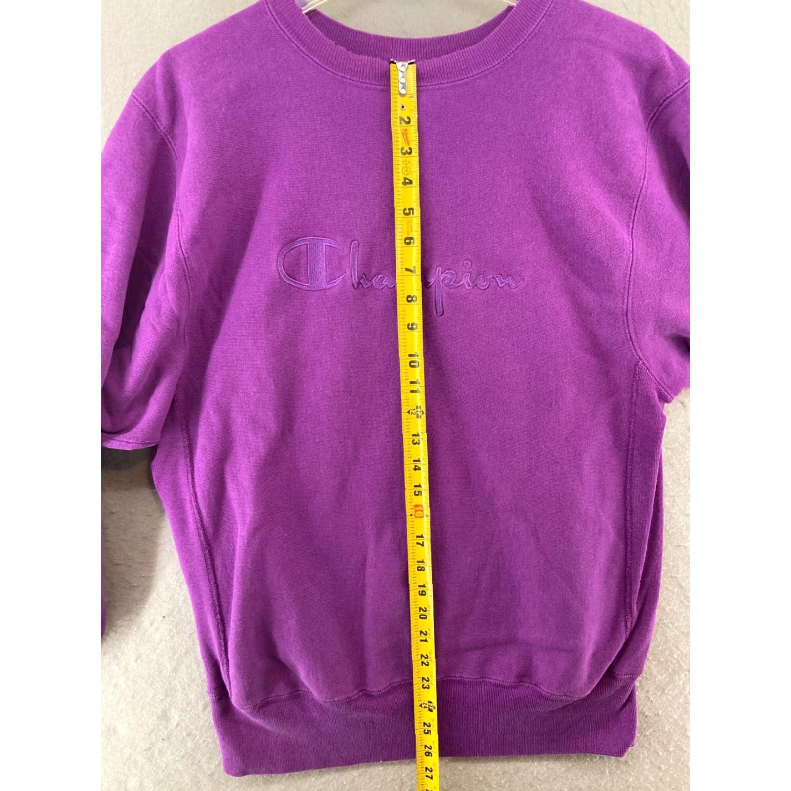 Champion VINTAGE Champion Womens Sweatshirt XL Purple Reverse Weave Embroidered USA MADE Size XL / US 12-14 / IT 48-50 - 3 Thumbnail
