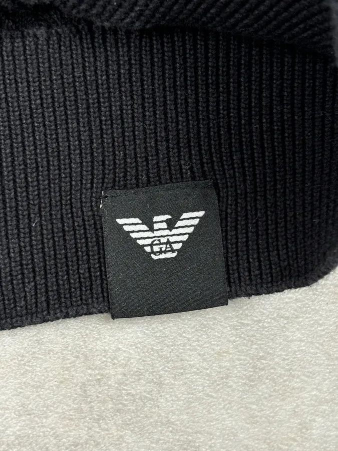Emporio Armani AW2022 Emporio Armani Black Textured Hoodie Size US S / EU 44-46 / 1 - 8 Thumbnail
