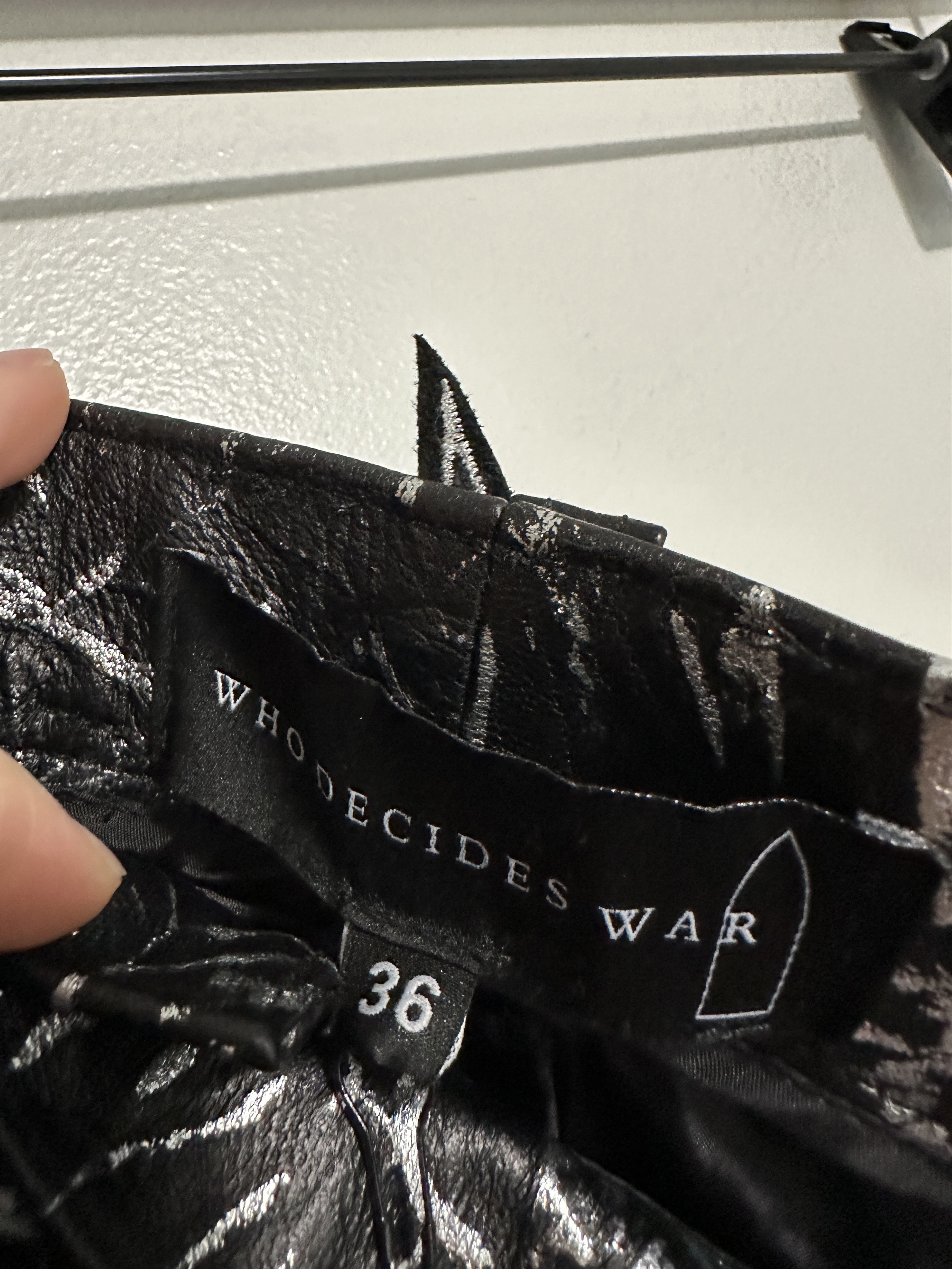 Who Decides War Who Decides War Black Leather Foil Pants NEW 36 Size US 36 / EU 52 - 5 Thumbnail