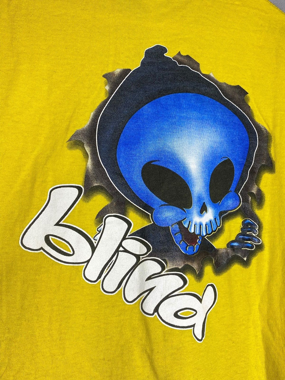 Blind Skateboards Vintage Blind Skateboards Blood Reaper Logo Yellow T-shirt Size US XL / EU 56 / 4 - 5 Thumbnail