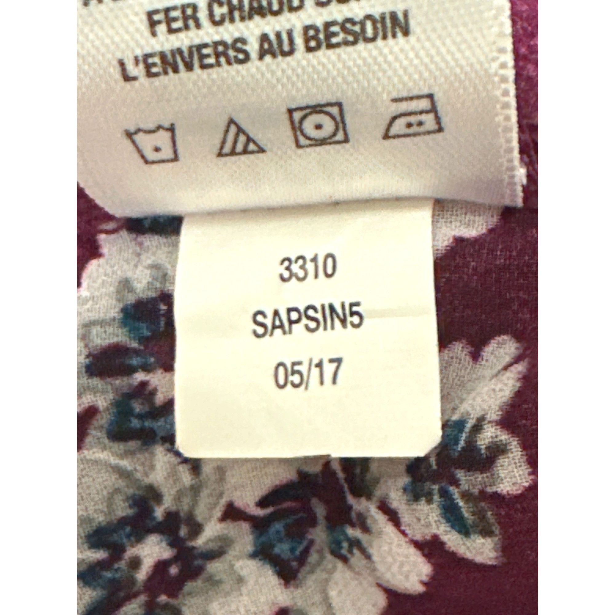 Aeropostale Aeropostale Sheer Floral Chiffon Blouse Size Small Burgundy Size S / US 4 / IT 40 - 8 Thumbnail