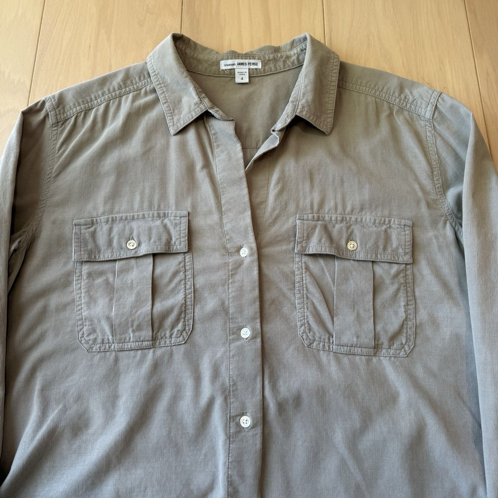 James Perse James Perse Corduory Shirt 4 Button Up Casual Minimalist Size S / US 4 / IT 40 - 3 Thumbnail