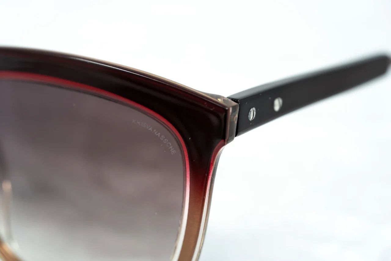 Dior Kris Van Assche Sunglasses D-Frame Burgundy and Brown Size ONE SIZE - 5 Thumbnail