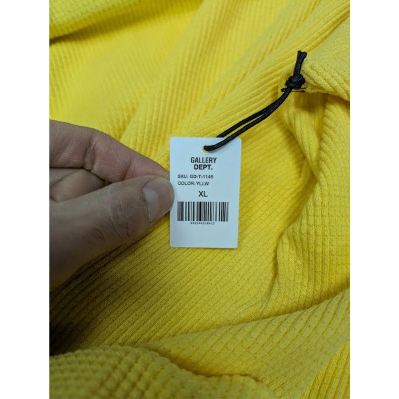 Gallery Dept. o1rshd1 Long Sleeved Waffle Knit T-Shirt in Yellow Size US XL / EU 56 / 4 - 19 Thumbnail